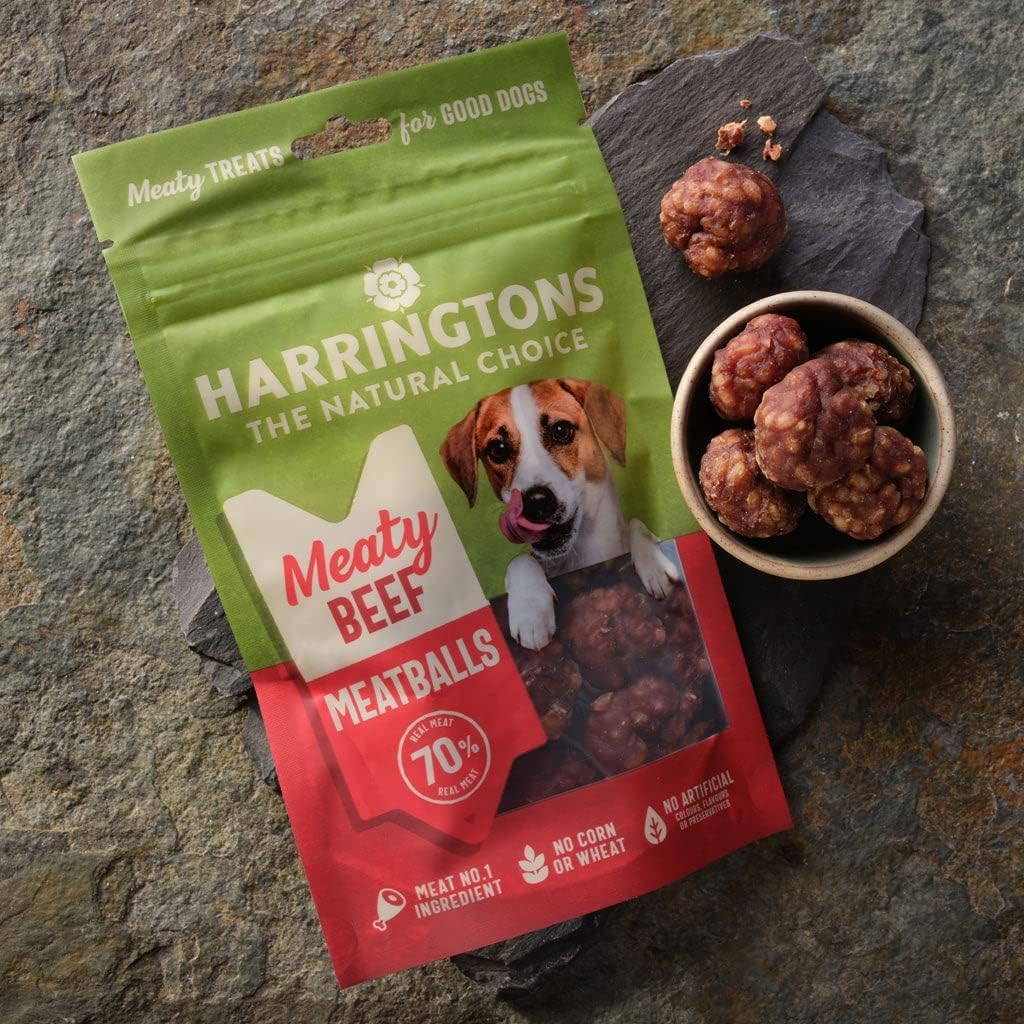 Harringtons Beef Meatballs High Meat Dog Treats 70g