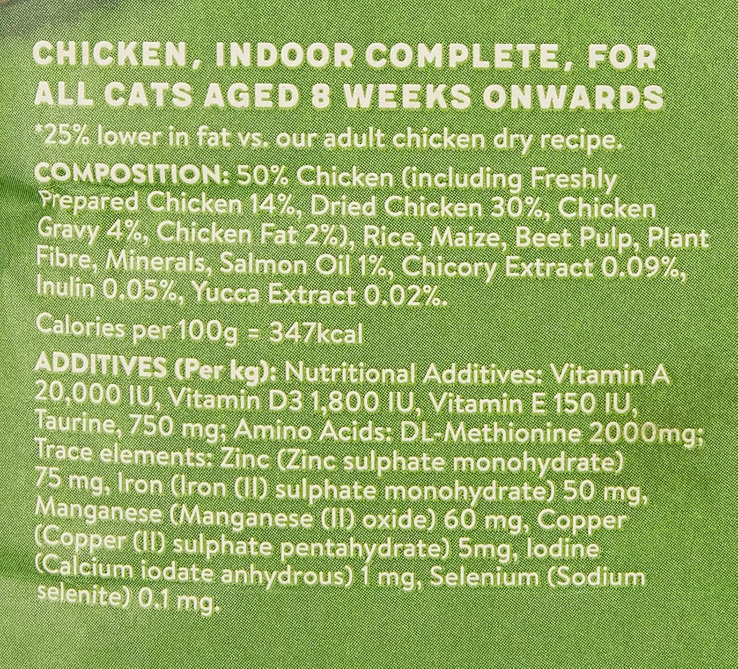 Harringtons Complete Indoor Chicken Dry Cat Food 2kg