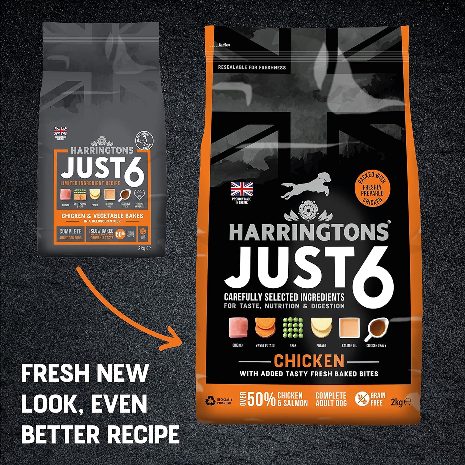 Harringtons Just 6 Chicken Grain Free Adult Dry Dog Food  6KG