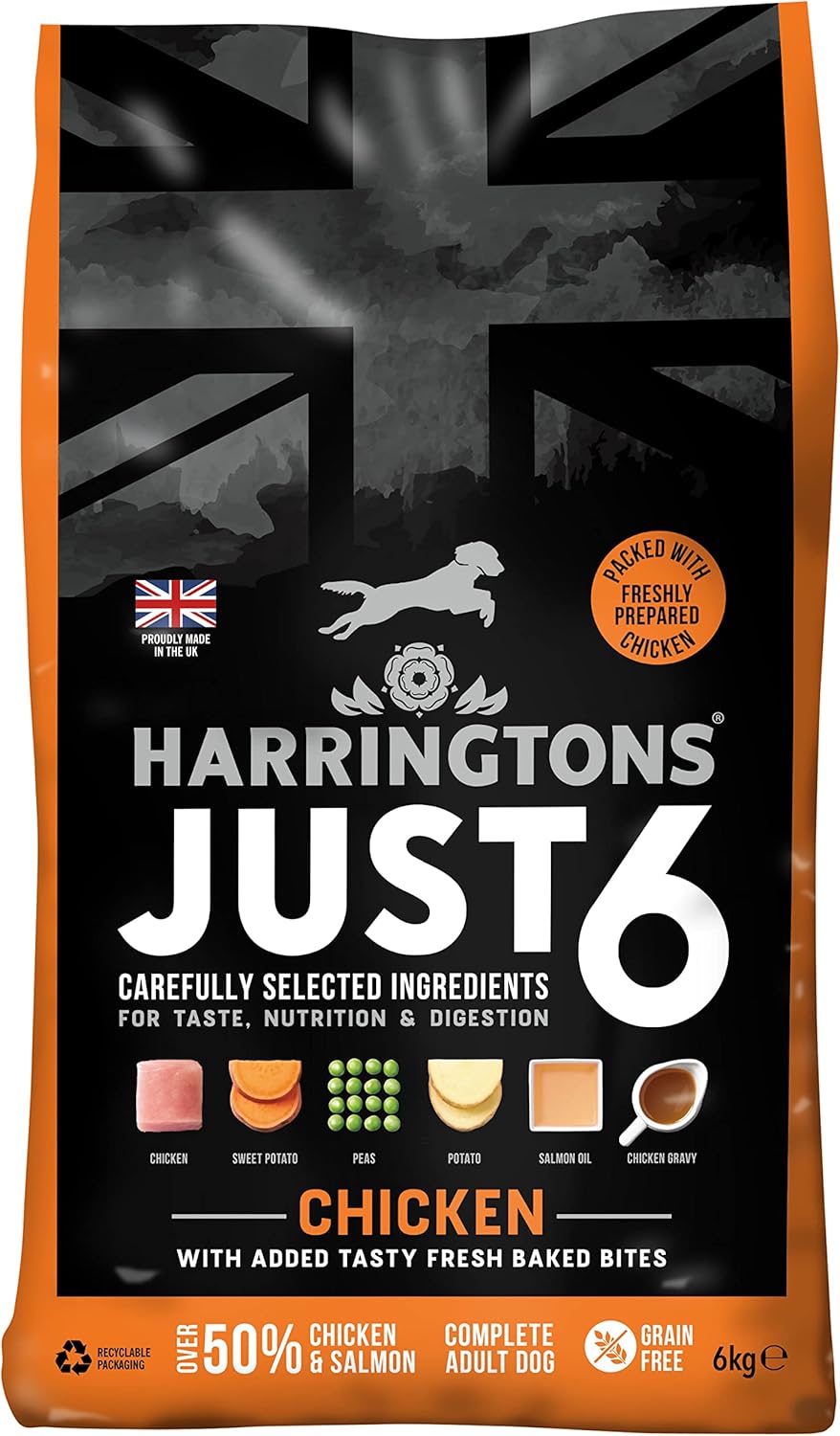 Harringtons Just 6 Chicken Grain Free Adult Dry Dog Food  6KG