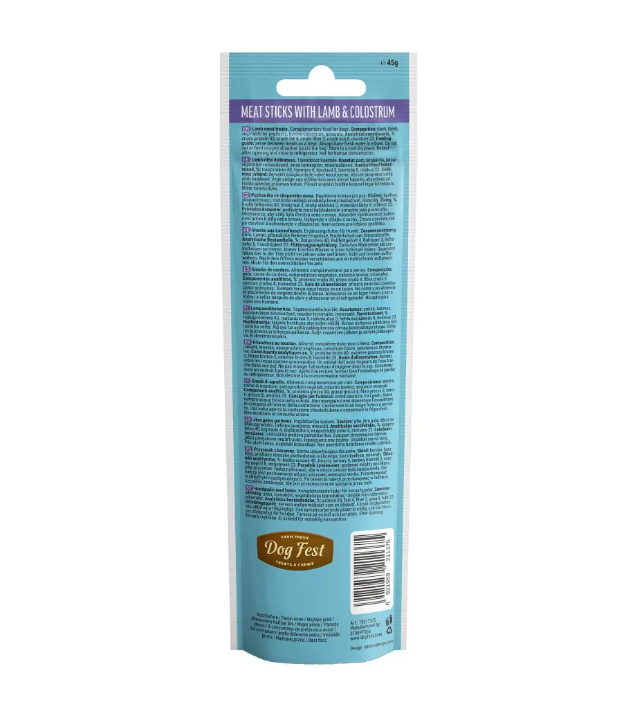 Dog Fest Lamb Stick with Colostrum 45g