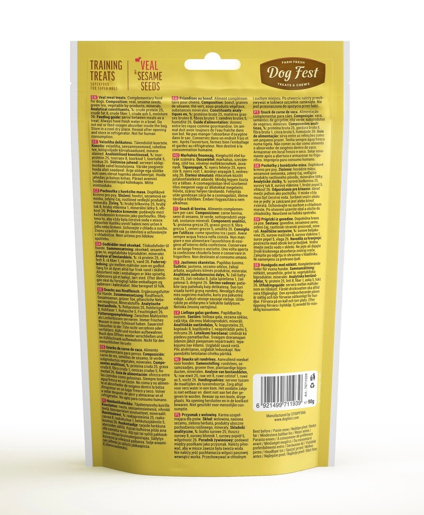 Dog Fest Treats Veal & Sesame 90g