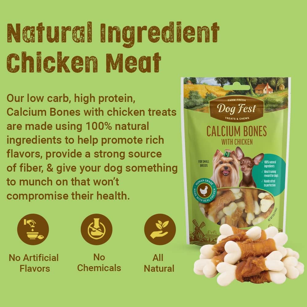 Dog Fest Calcium Bones With Chicken For Mini-Dogs - 55g