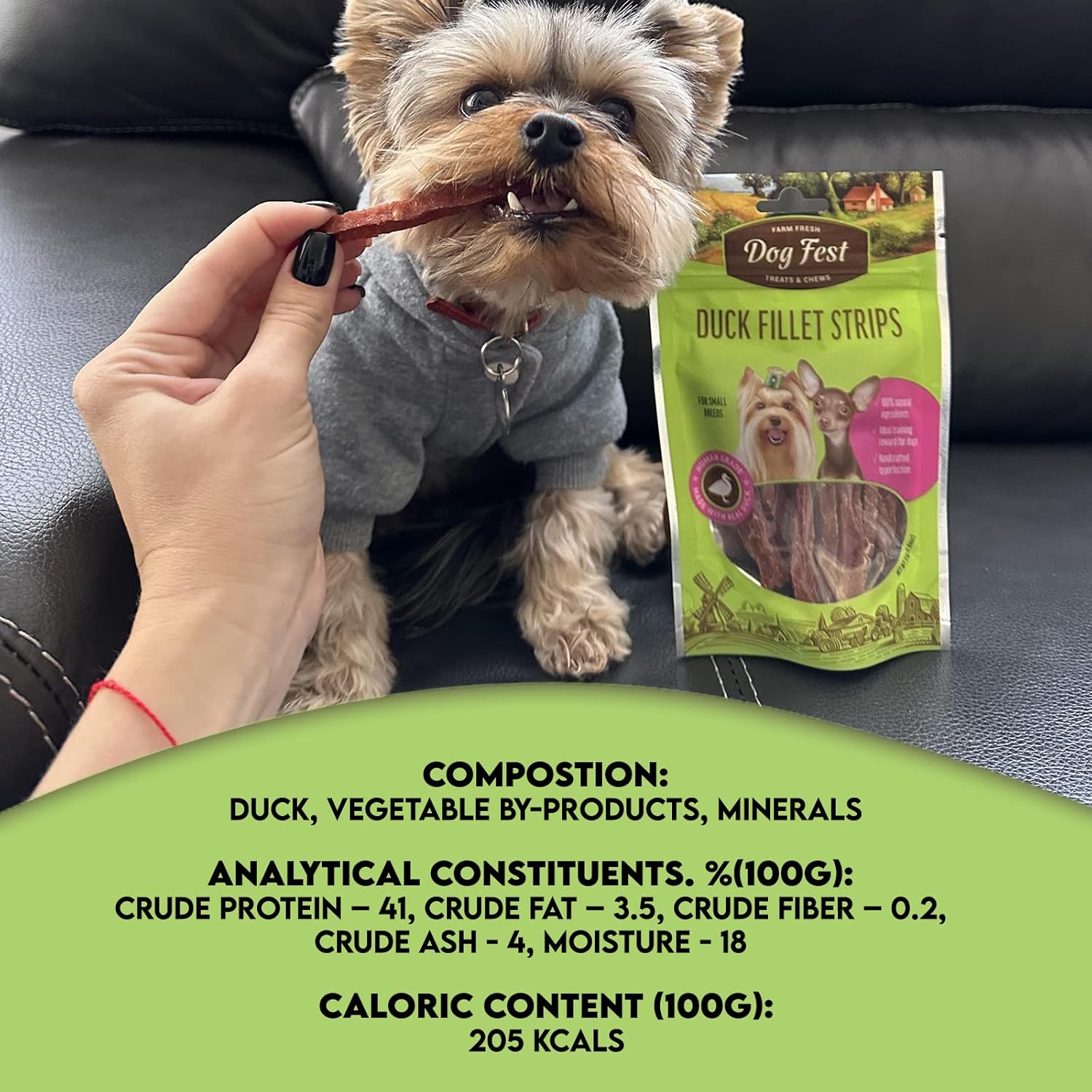 Dog Fest Duck Fillet Strips for Small Dogs - 55g