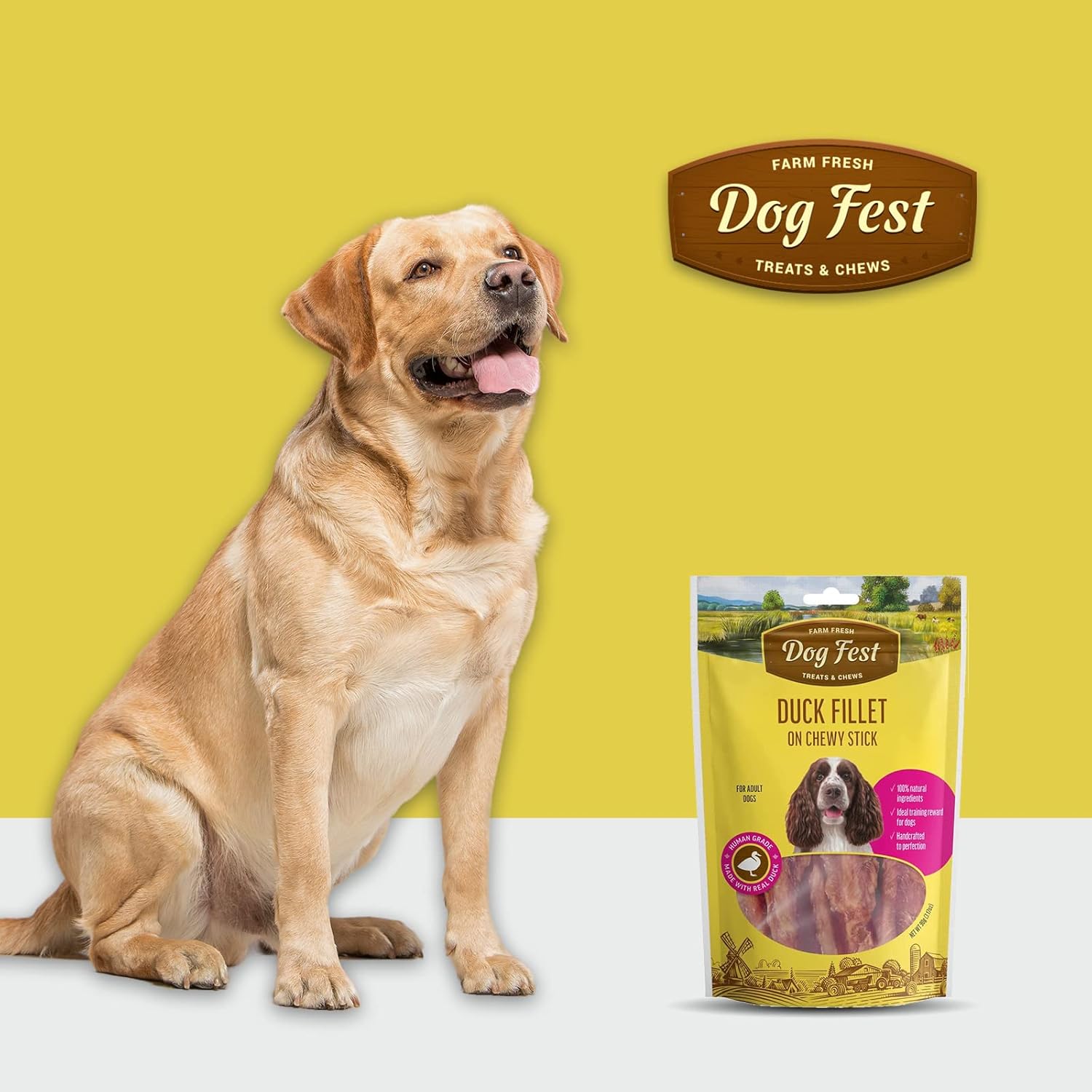 Dog Fest Duck Fillet On A Chewy Stick For Adult Dogs - 90g