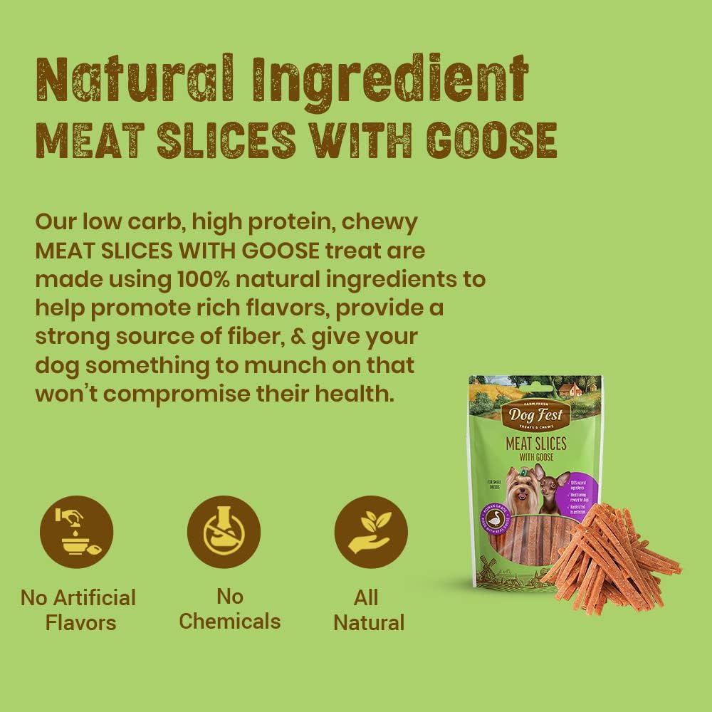 Dog fest slices with goose for small breeds 55g