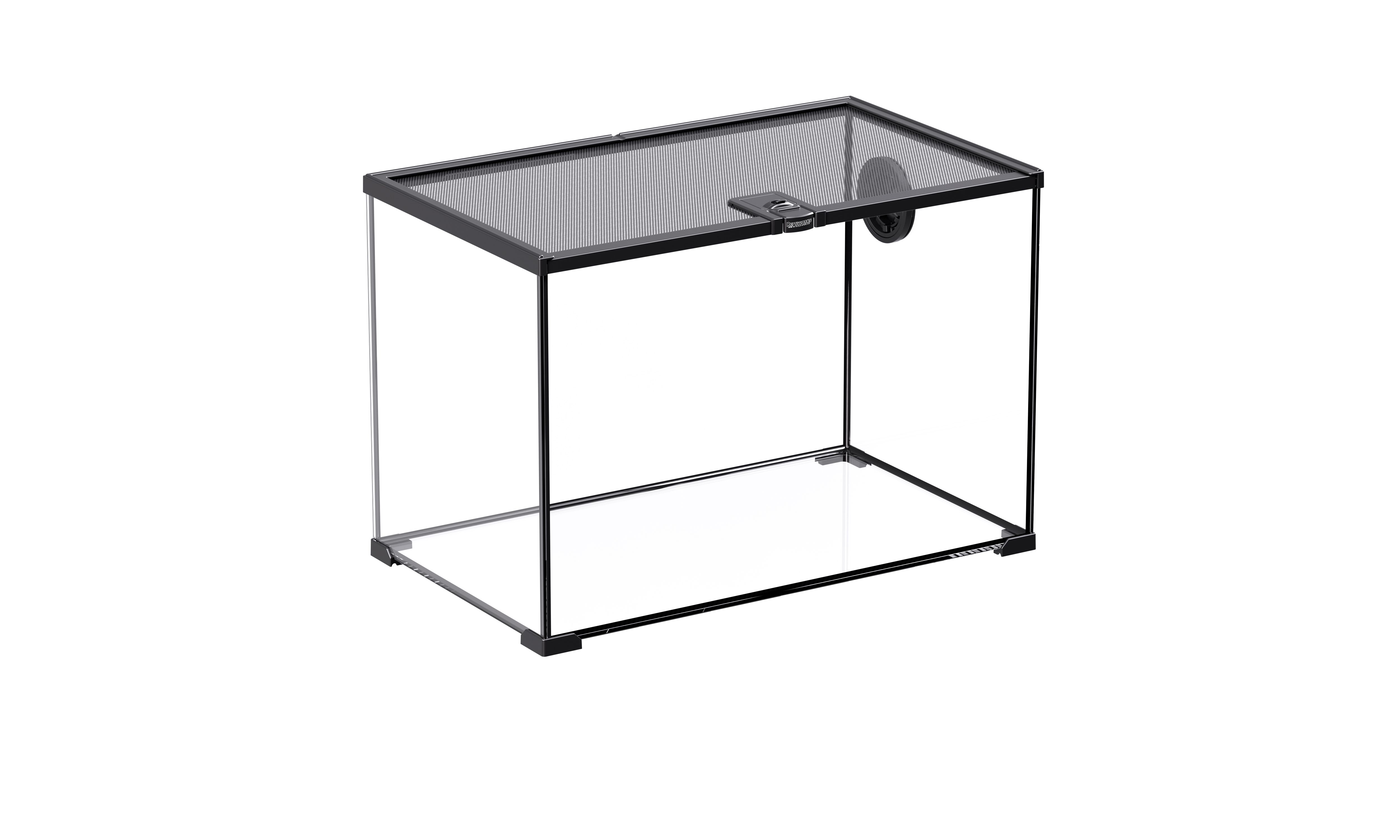 ReptiWorks Mini Reptile Habitat-Black 50.8X30.5X35.5Cm With Calbe Pass
