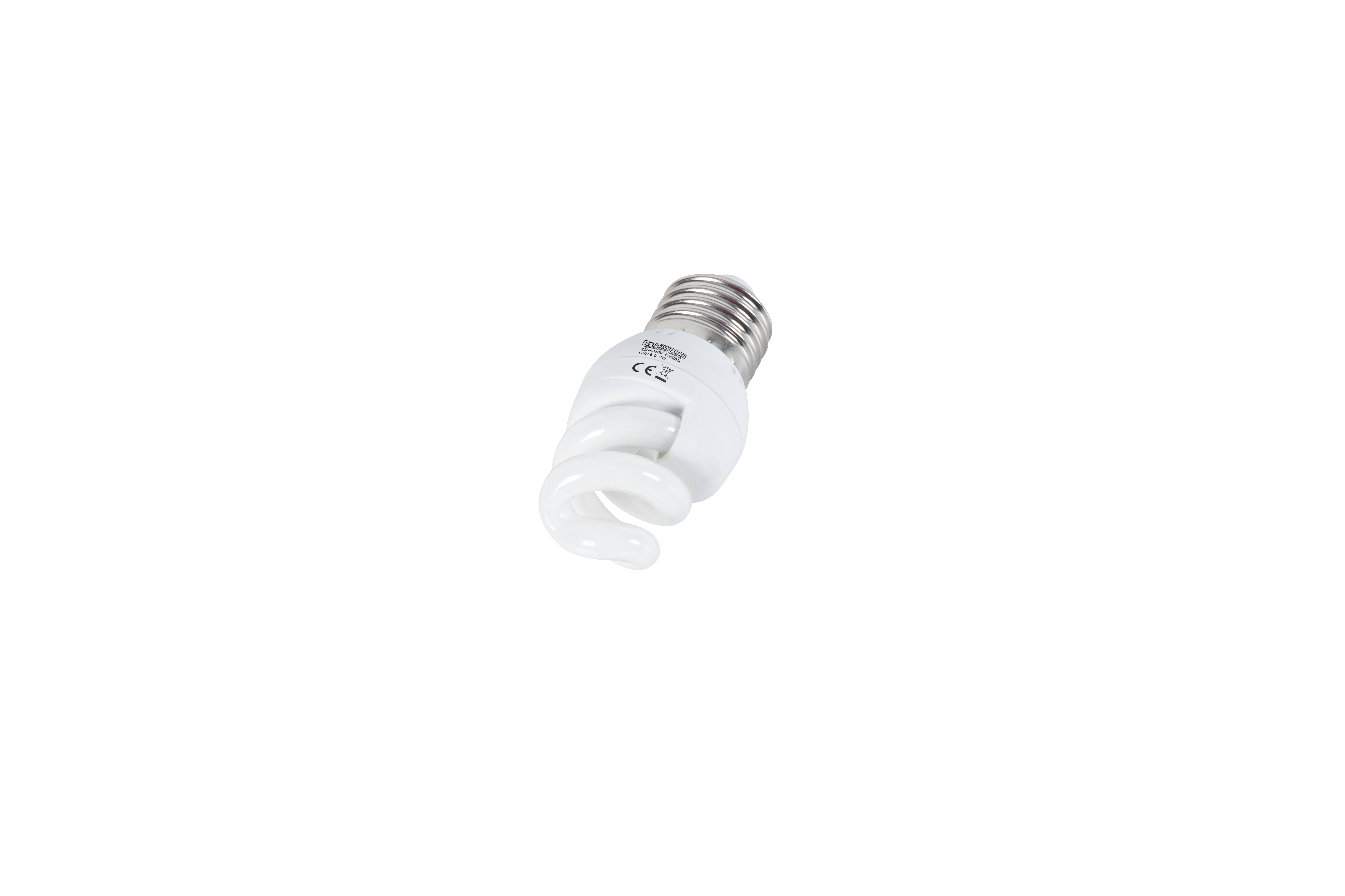 ReptiWorks Mini Fluorescent Uvb Bulb Uvb5.0-5W3.8X3.8X8.3Cm / 1.5"X1.5"X3.2"