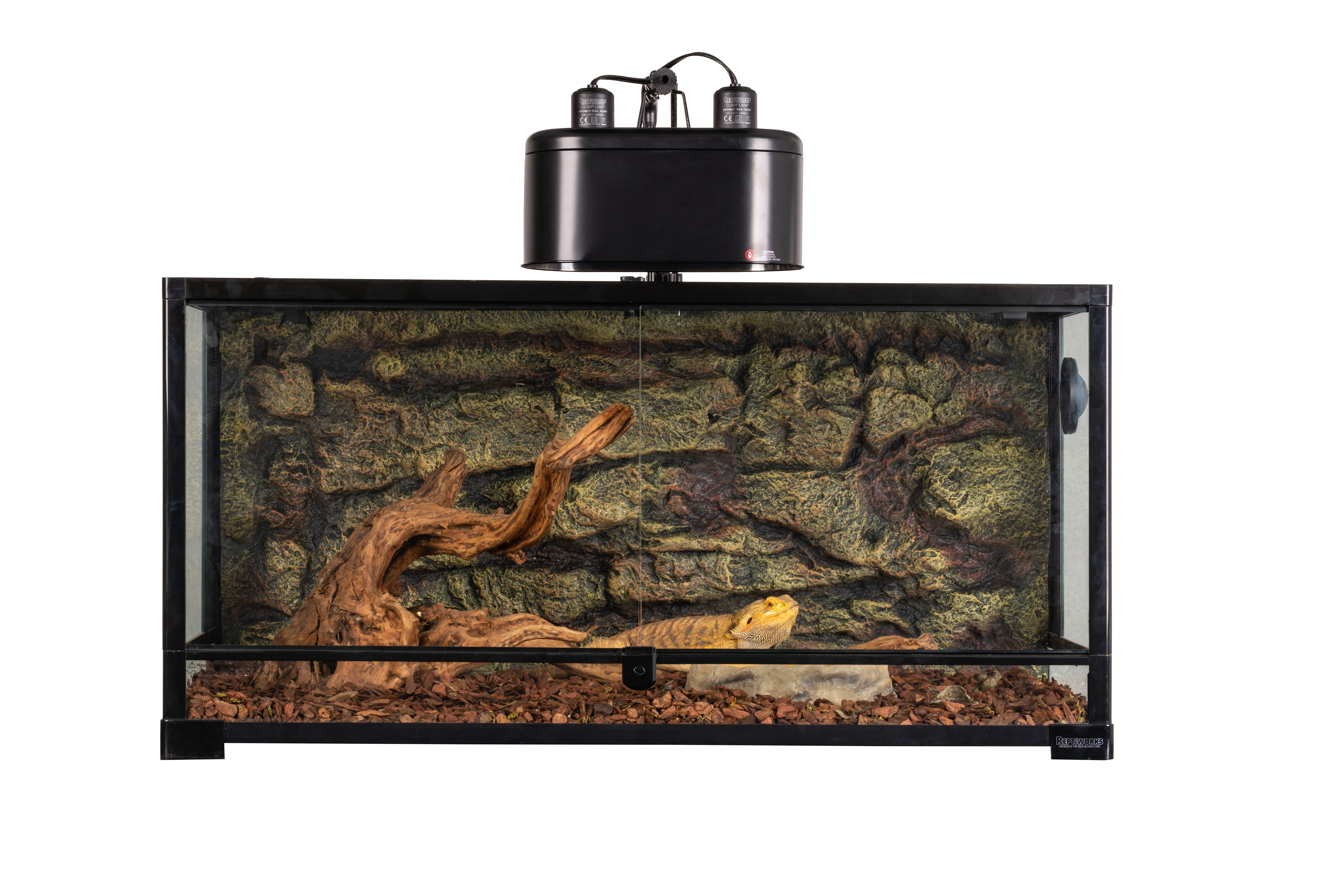 ReptiWorks Double Dome Max.150W×228.5X14.5X19Cm / 11.2"X5.7"X7.4"