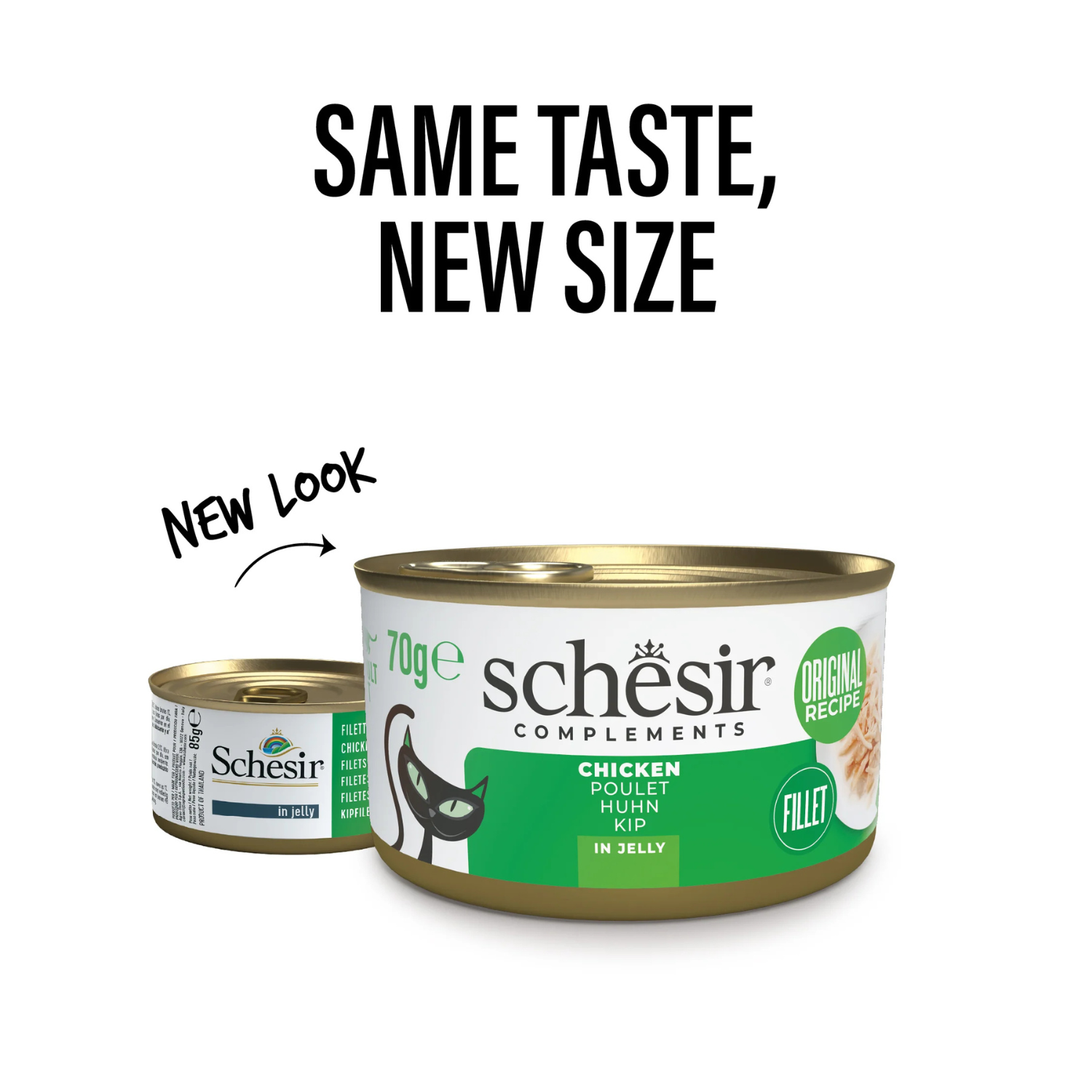 Schesir Complements Cat Wet Food  in Jelly Can- Chicken 70g