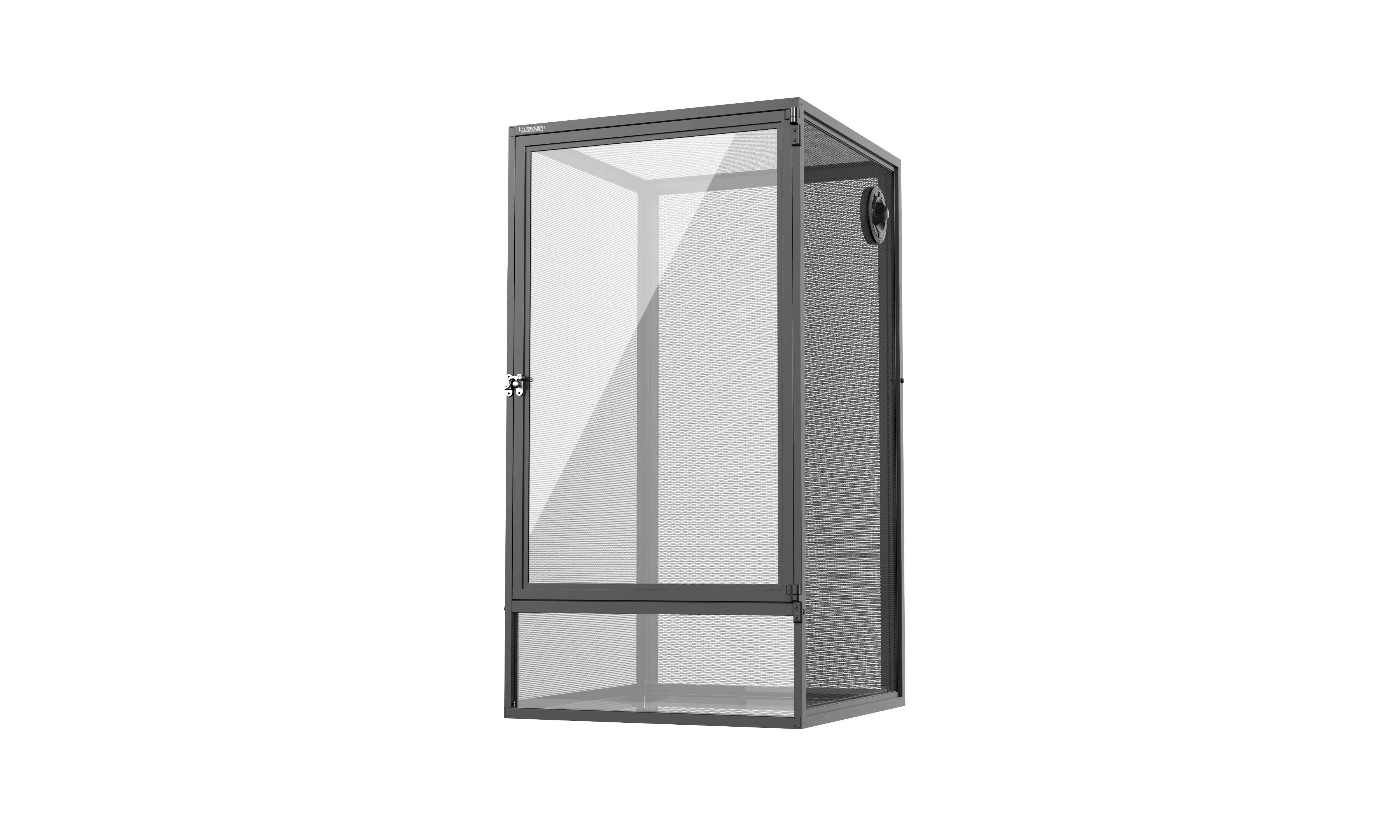 ReptiWorks Deluxe Foldable Air Screen Cage - Front Full Open Acrylic Door450*450*762Mm/17.7''X17.7''X30'' Including Pvc Tray