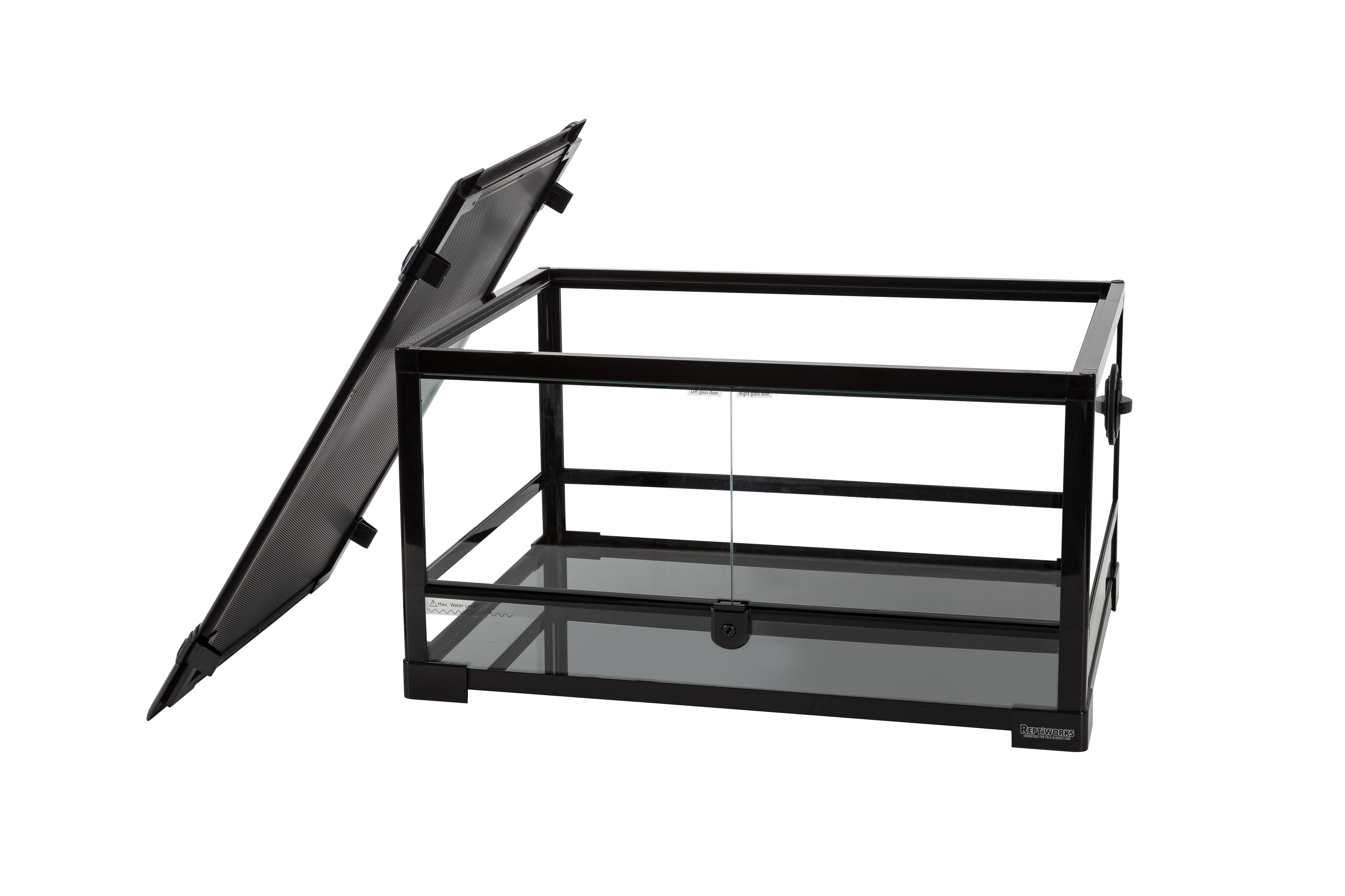 ReptiWorks Flat Packed Reptile Glass Terrariums-Hinge Door 600X450X320Mm