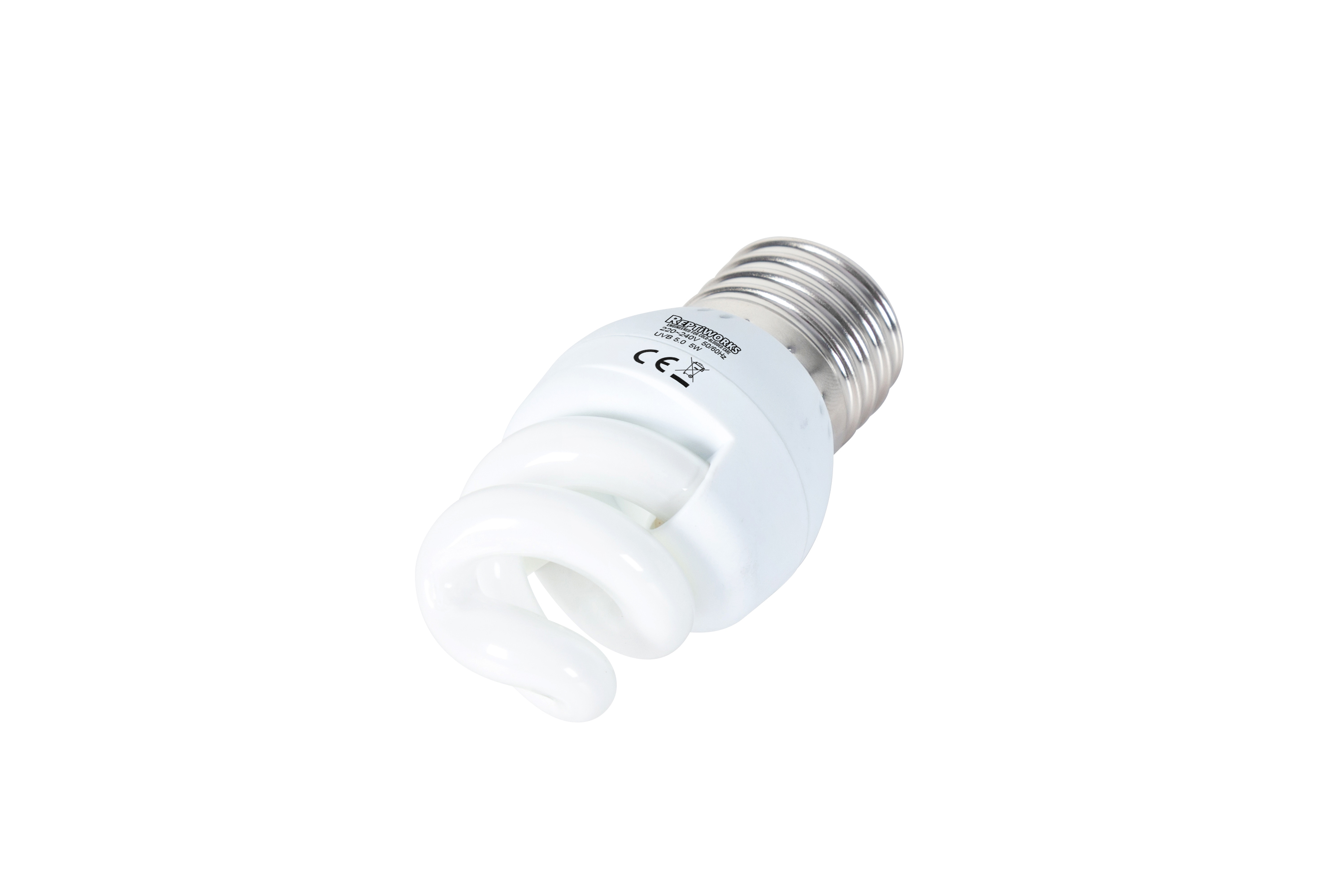ReptiWorks Mini Fluorescent Uvb Bulb Uvb5.0-5W3.8X3.8X8.3Cm / 1.5"X1.5"X3.2"