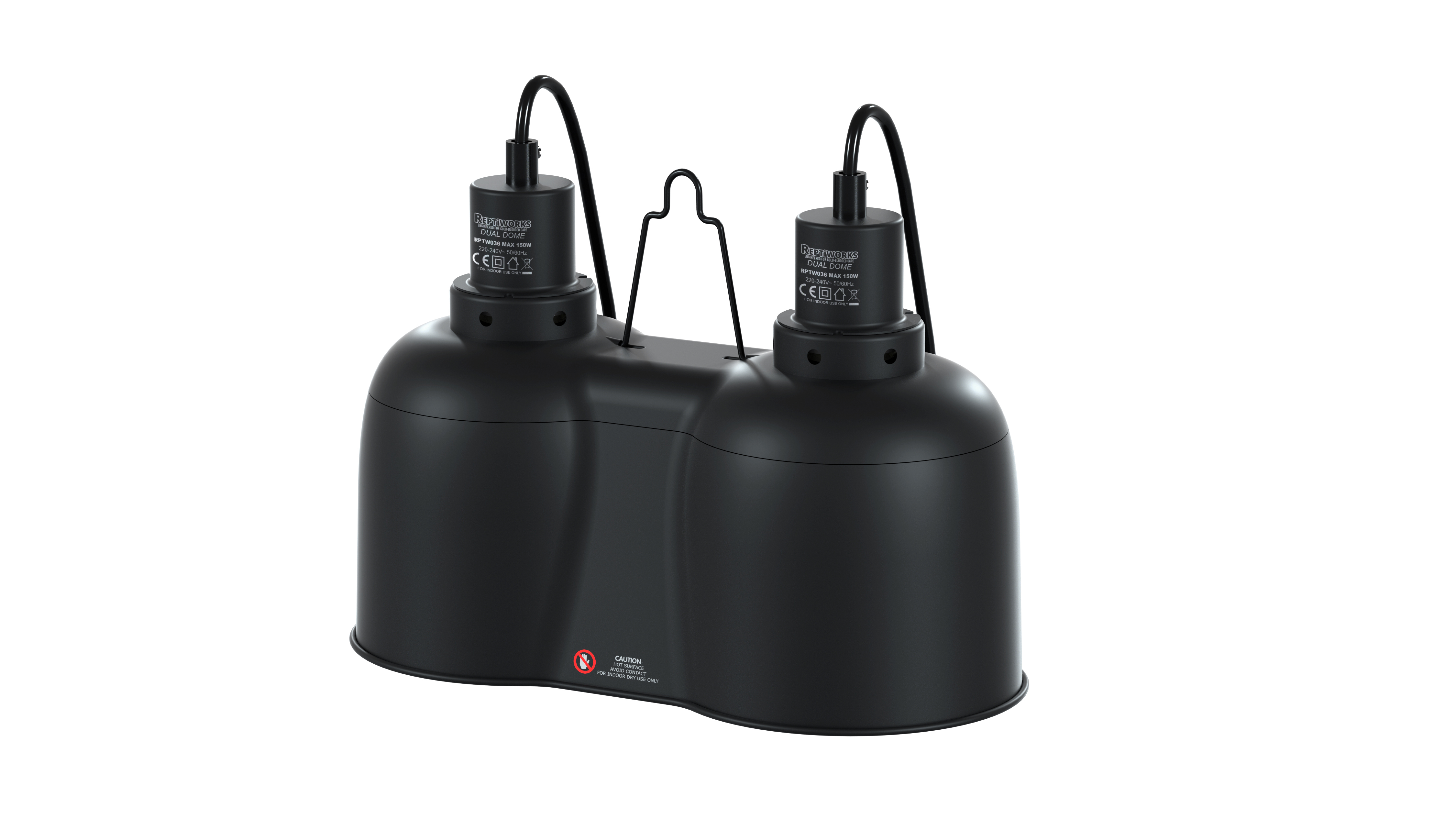 ReptiWorks Double Dome Max.150W×228.6X13.7X20.7Cm / 11.2"X5.4"X8.1"