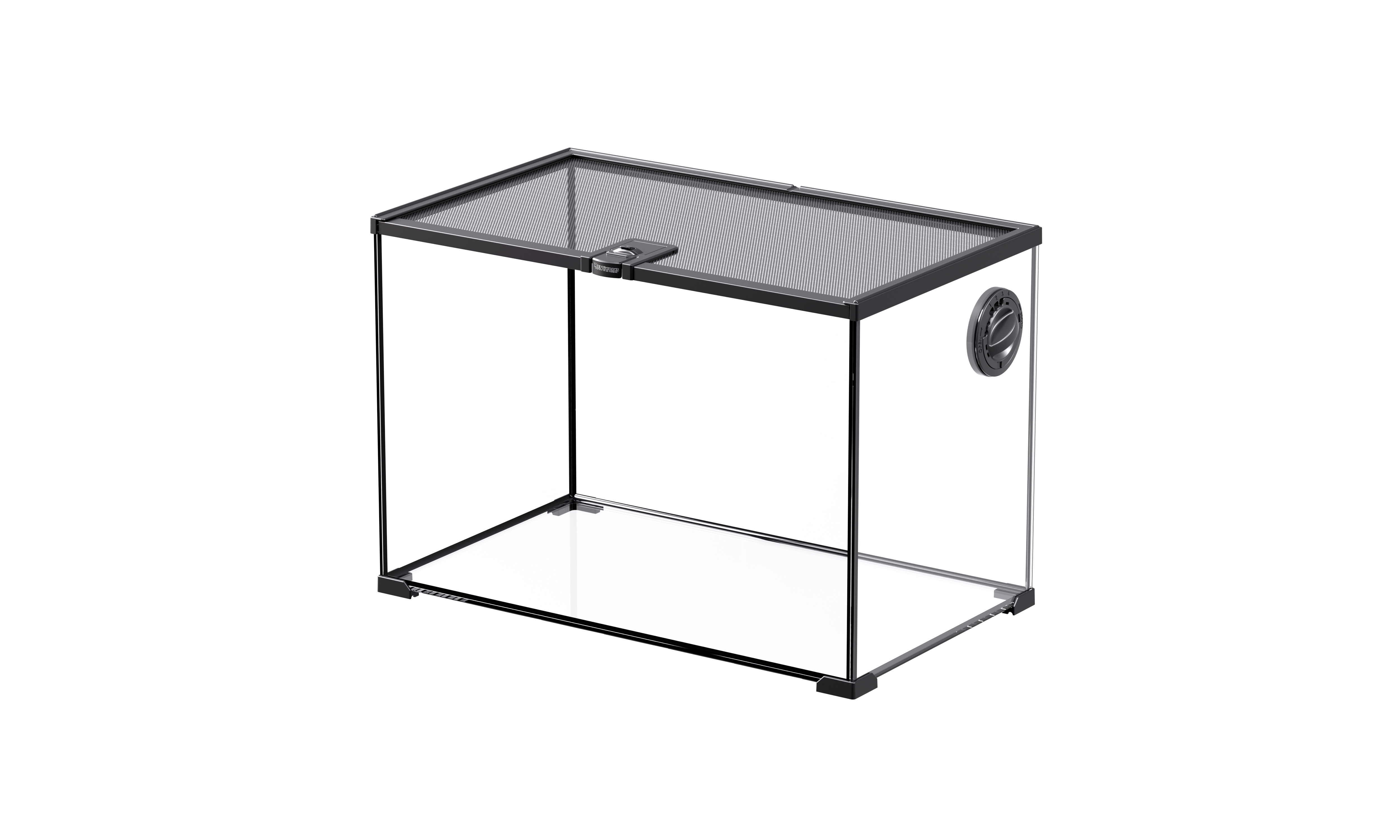 ReptiWorks Mini Reptile Habitat-Black 50.8X30.5X35.5Cm With Calbe Pass
