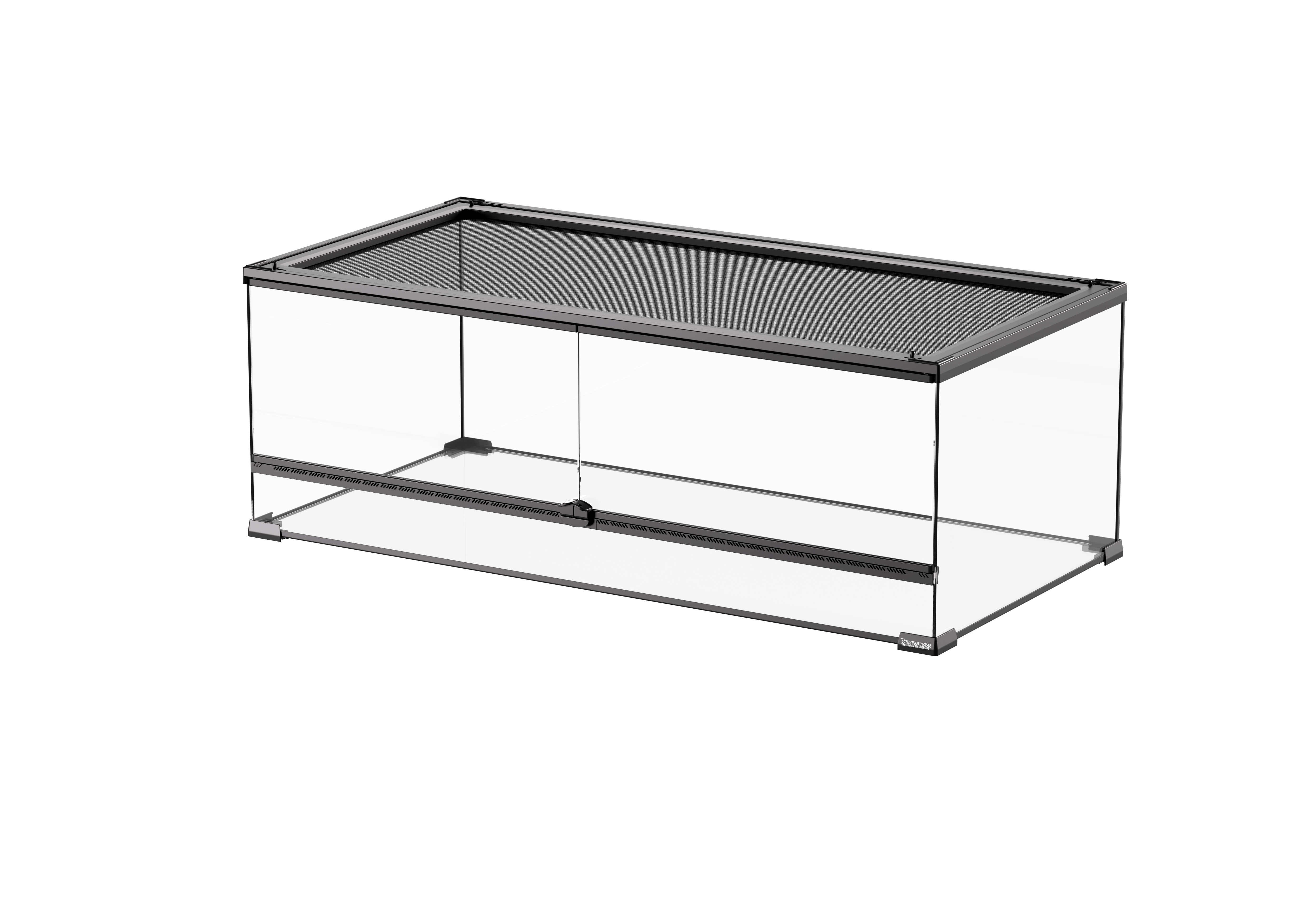 ReptiWorks Reptile Glass Terrarium-Hinge Double Doors 90*45*32Cm