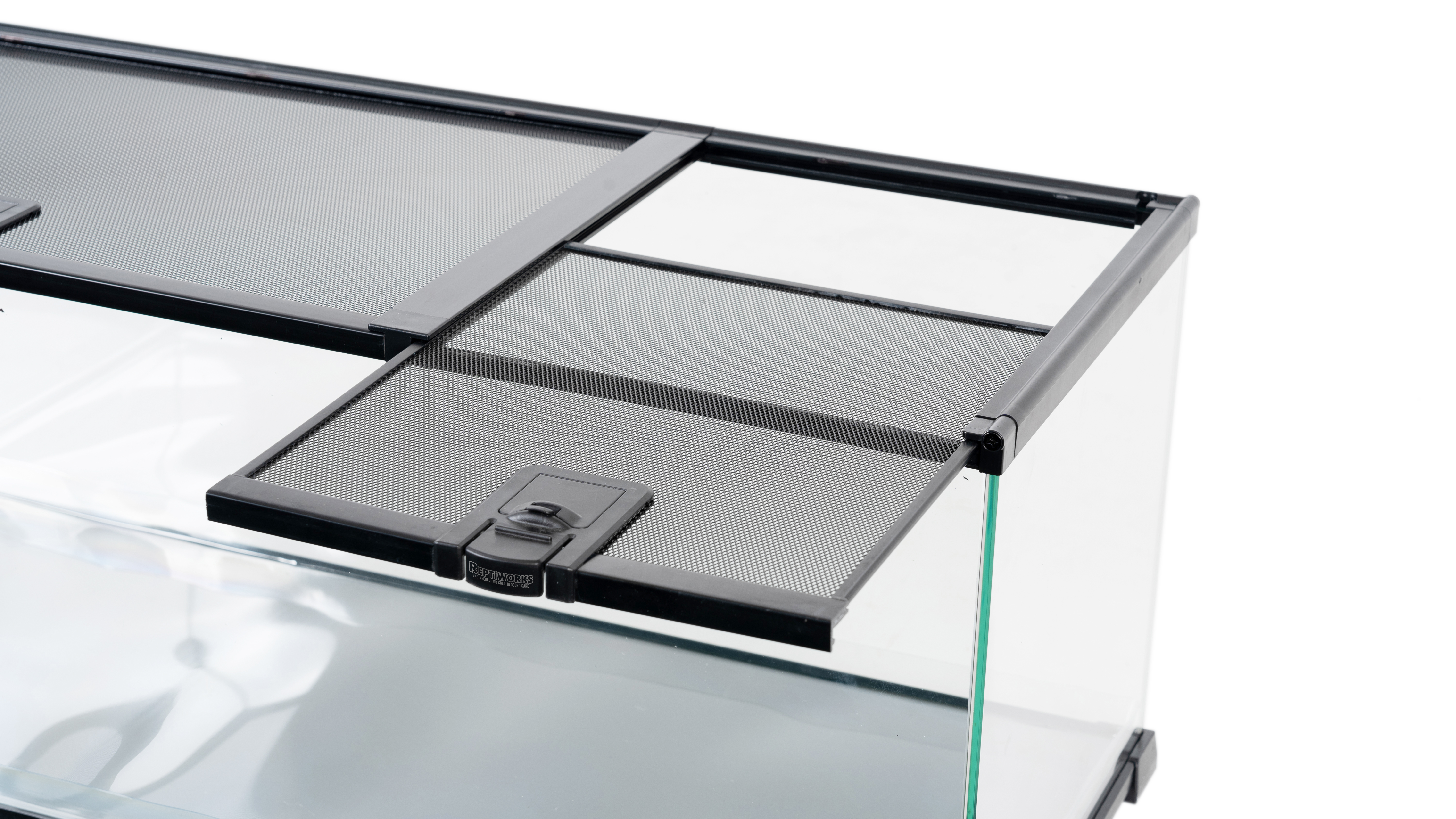 ReptiWorks Easy Clean Knock-Down Glass Habitat76.2X30.5X30.5Cm / 30"X12"X12"Mesh Cover: 2 Pcs
