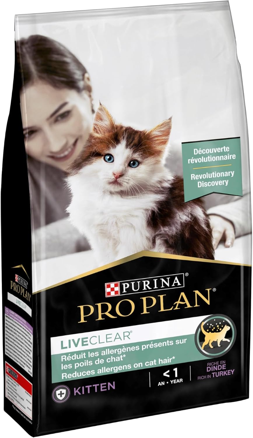 Purina Pro Plan LiveClear Kitten, Allergen Reducing Dry Cat Food with Turkey 1.4 kg
