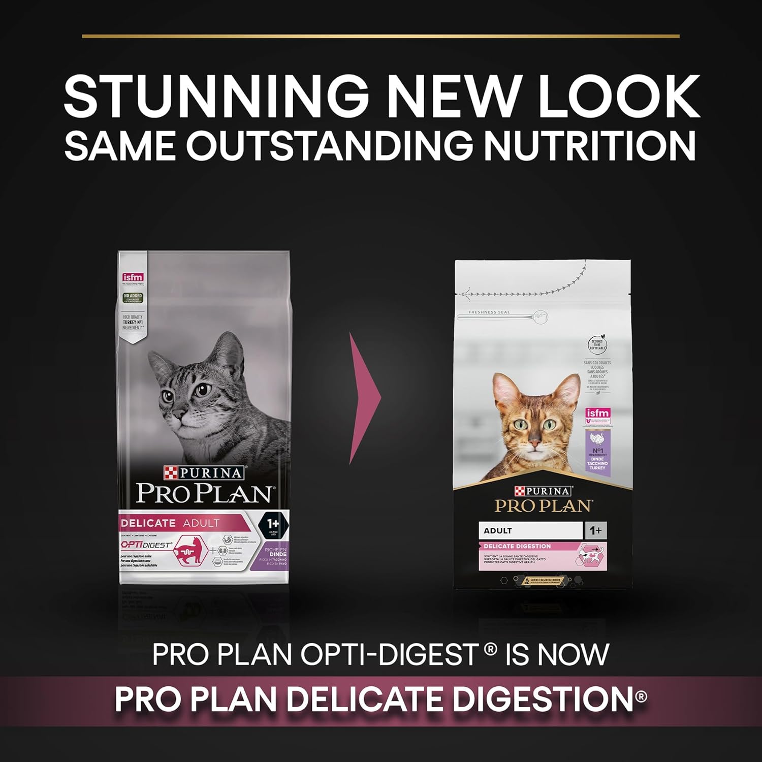 Pro Plan Adult Delicate Digestion, Dry Cat Food with Turkey 400 G