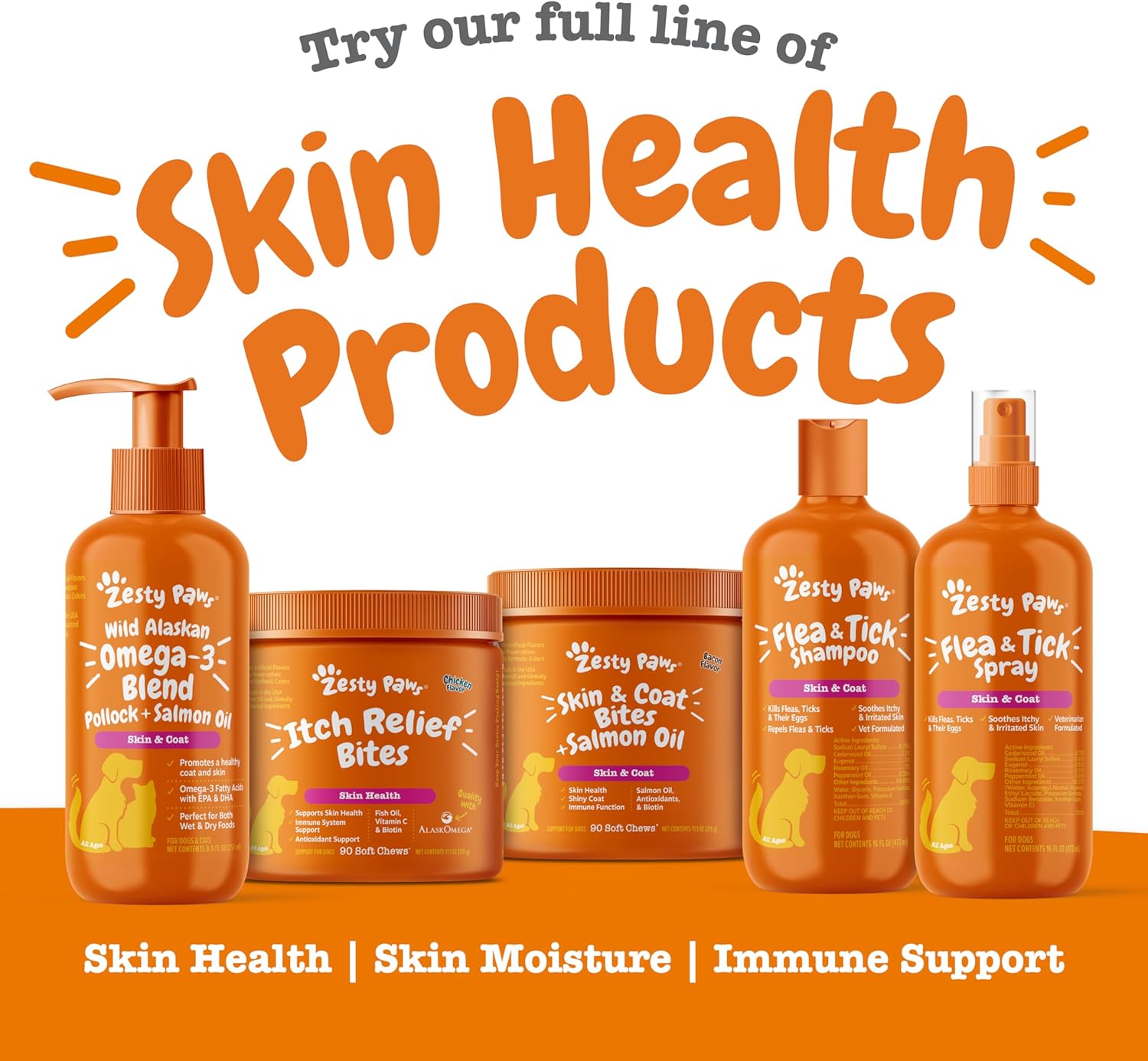 Zesty Paws Wild Alaskan Salmon Oil Formula 8oz