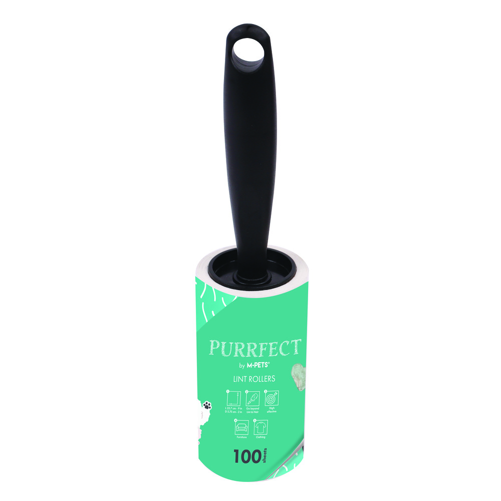M-Pets Purrfect Lint Rollers Green 100 sheets