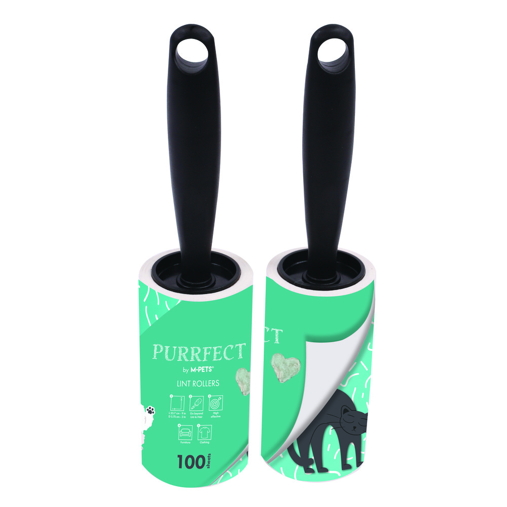M-Pets Purrfect Lint Rollers Green 100 sheets