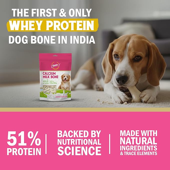 Gnawlers 2" Calcium Milk Bone×30pcs 270Grams