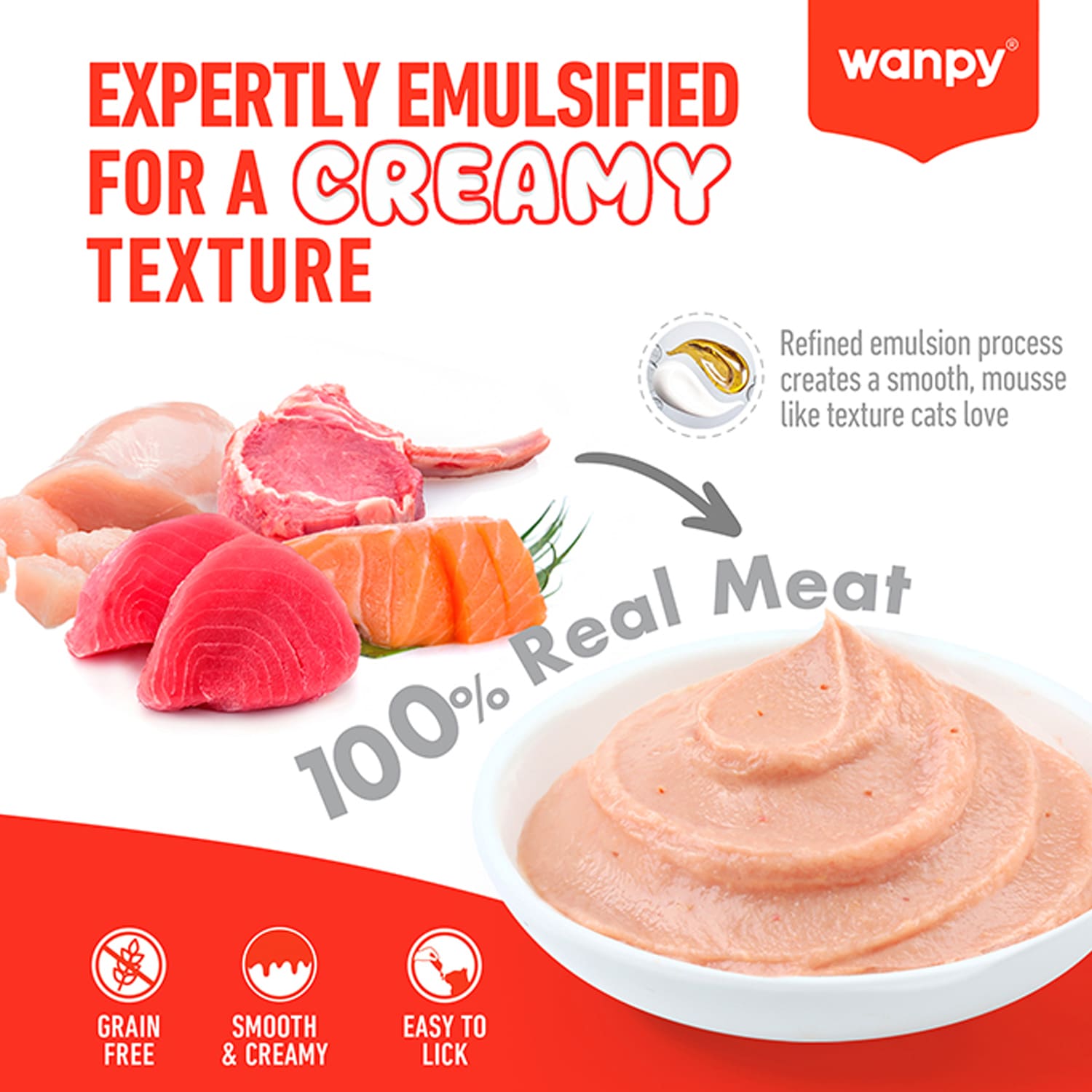 Wanpy Superfoods Creamy Treat For Cat Tuna With Super Berries 70g
