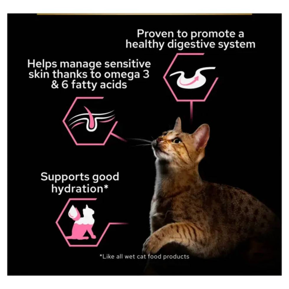 Pro Plan Delicate Digestion Wet Cat Food, Turkey in Gravy, 10 x 85g