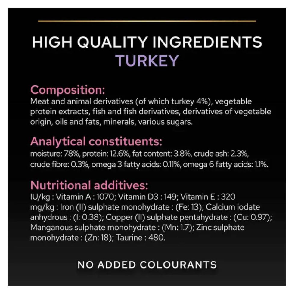 Pro Plan Delicate Digestion Wet Cat Food, Turkey in Gravy, 10 x 85g