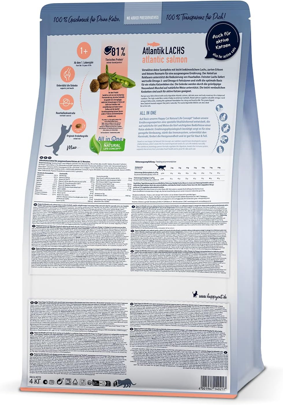 Happy Cat Culinary Atlantic Lachs Salmon 1.3 kg