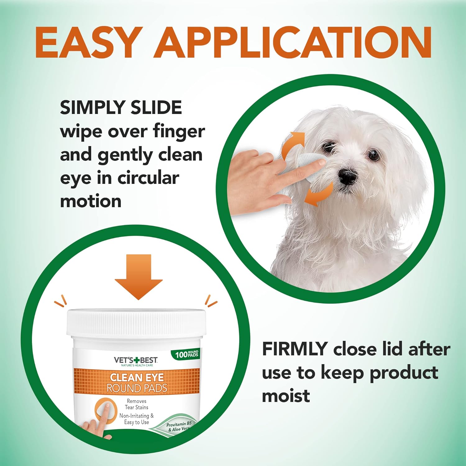 Vet’s Best Clean Eye Round Pads (100pads)