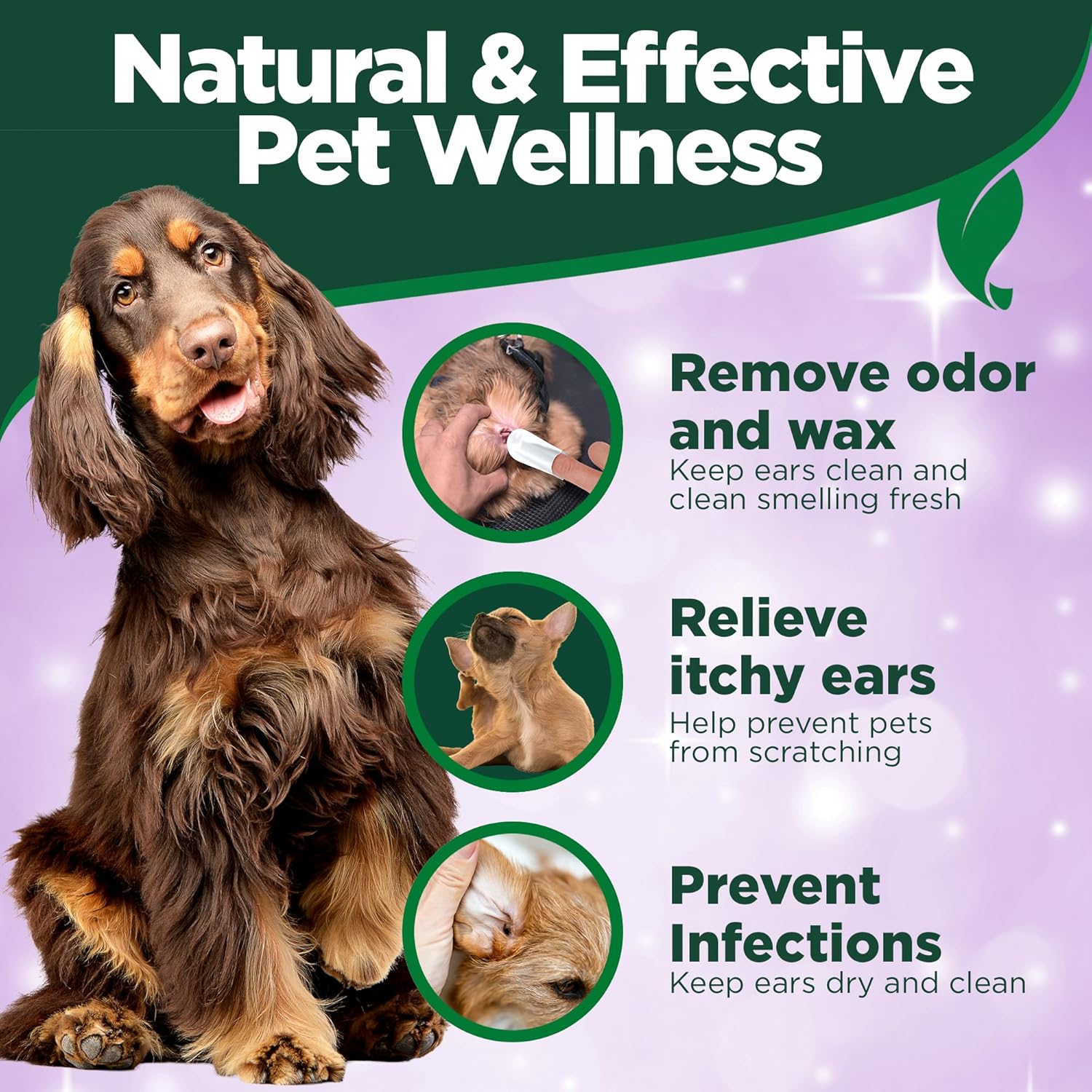 Vet’s Best Clean Ear Finger Pads (50 Pads)
