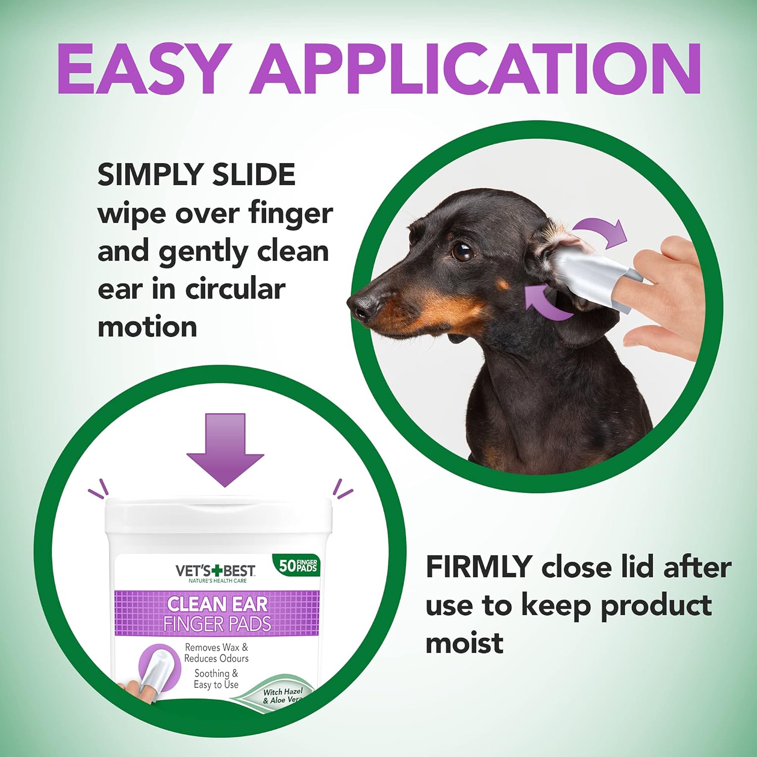 Vet’s Best Clean Ear Finger Pads (50 Pads)