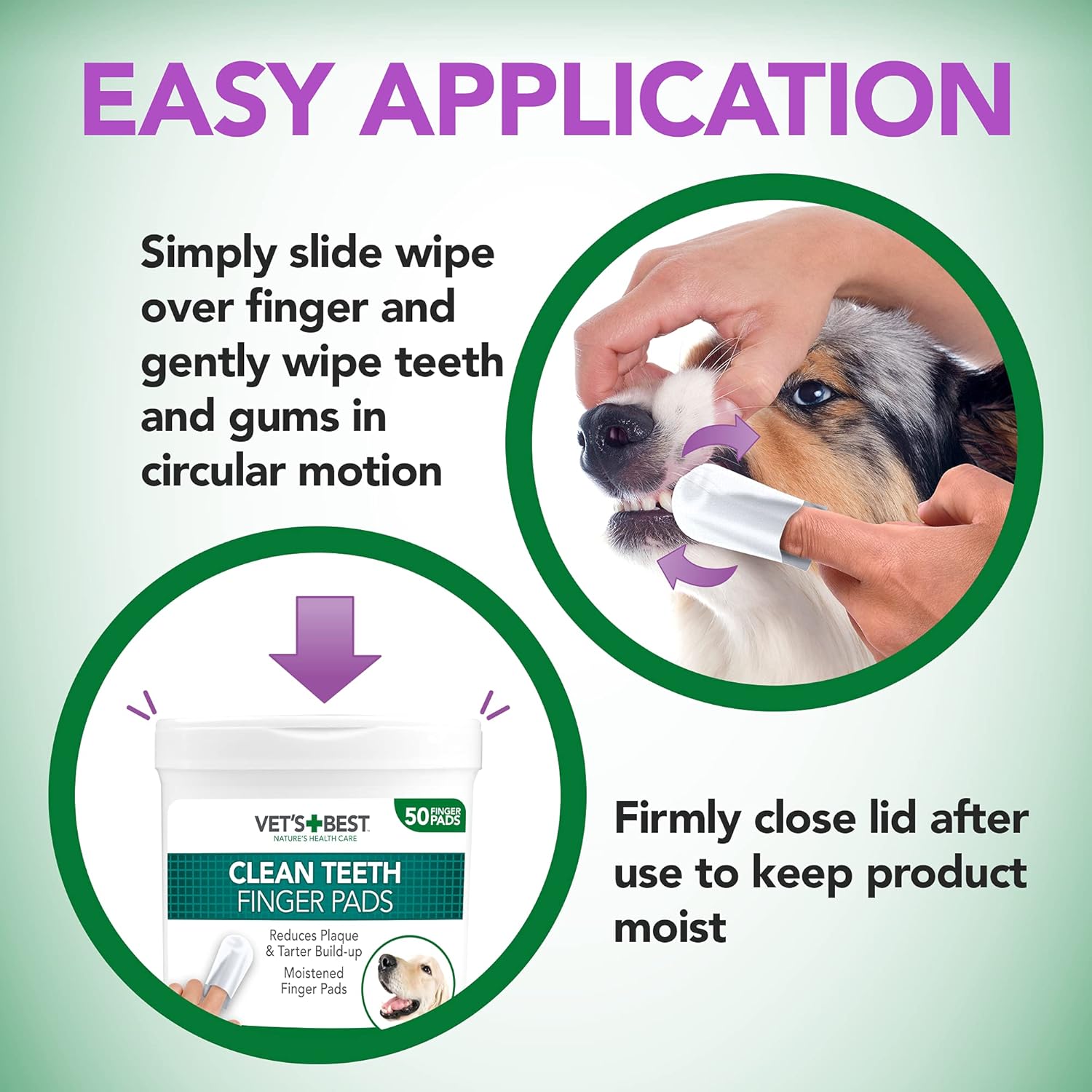 VetsBest Clean Teeth Finger Pads(Dental wipes)