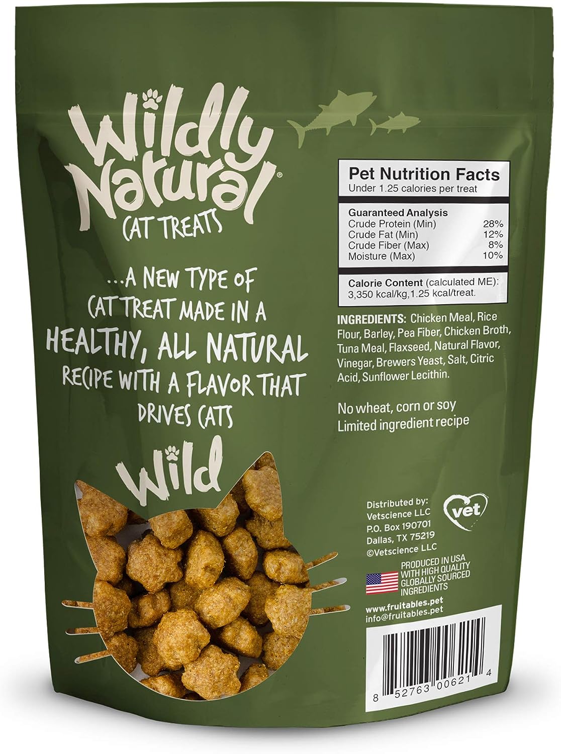 Fruitables Wildly Natural Cat Treats - Salmon Flavor (71G)