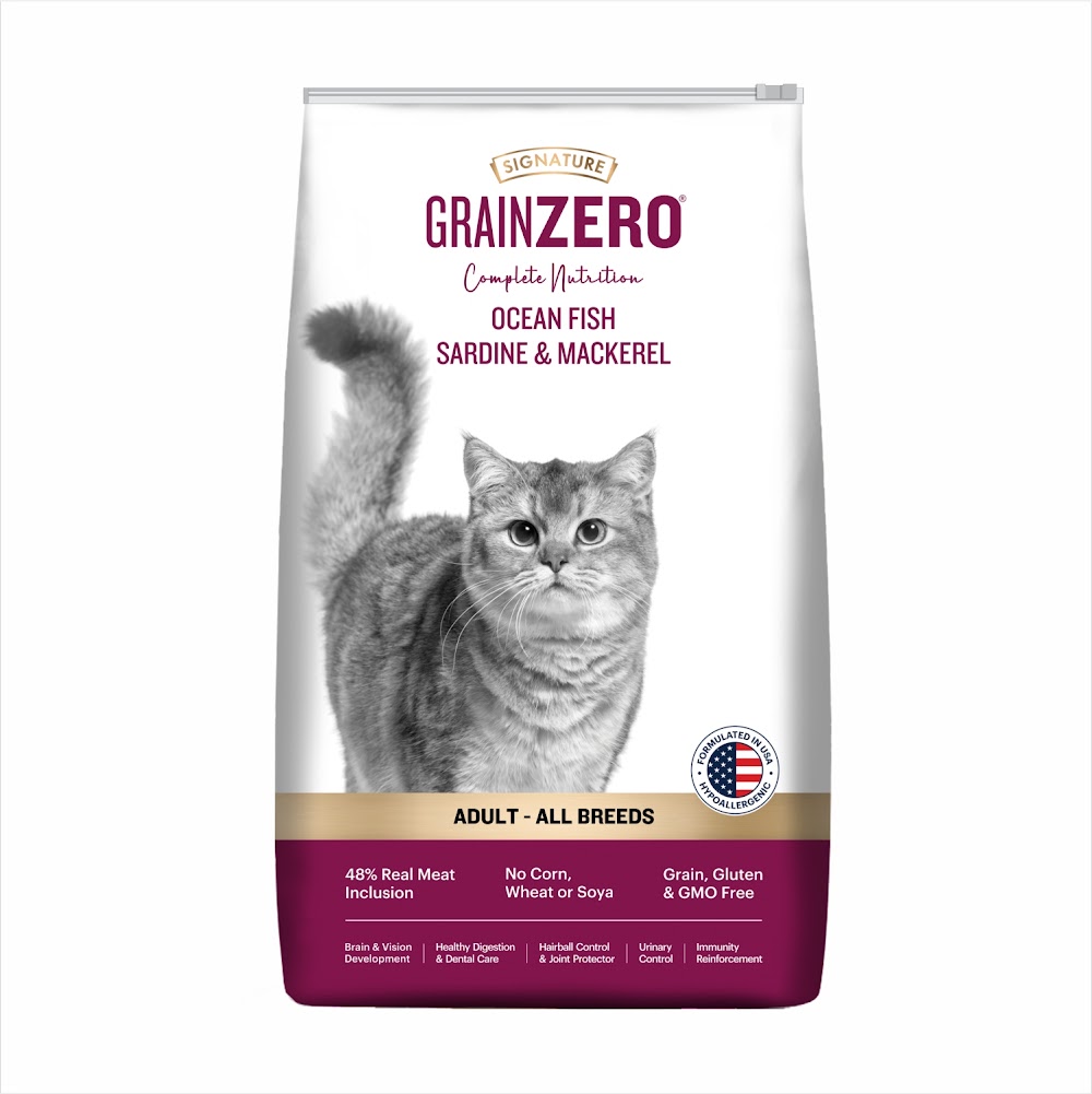Signature Grain Zero Ocean Fish, Sardine, and Mackerel Adult Dry Cat Food 1.2kg