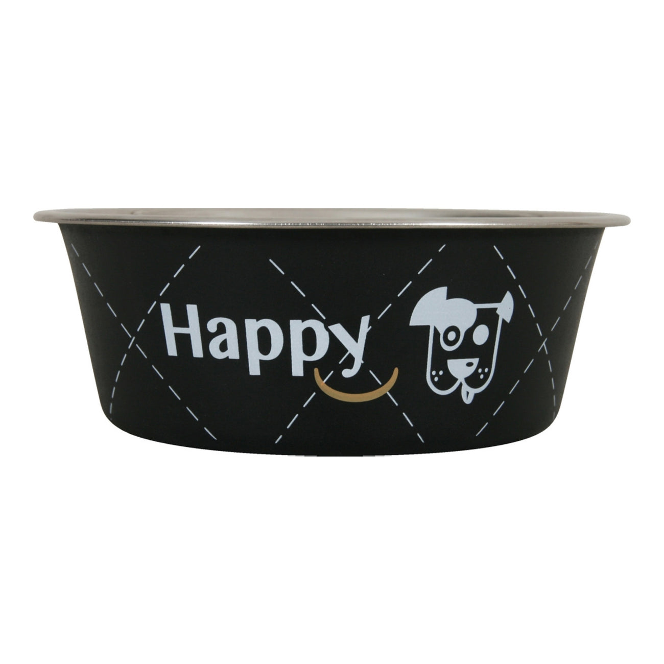 Zolux Happy Stainless Steel Dog Bowl Black 0.8L
