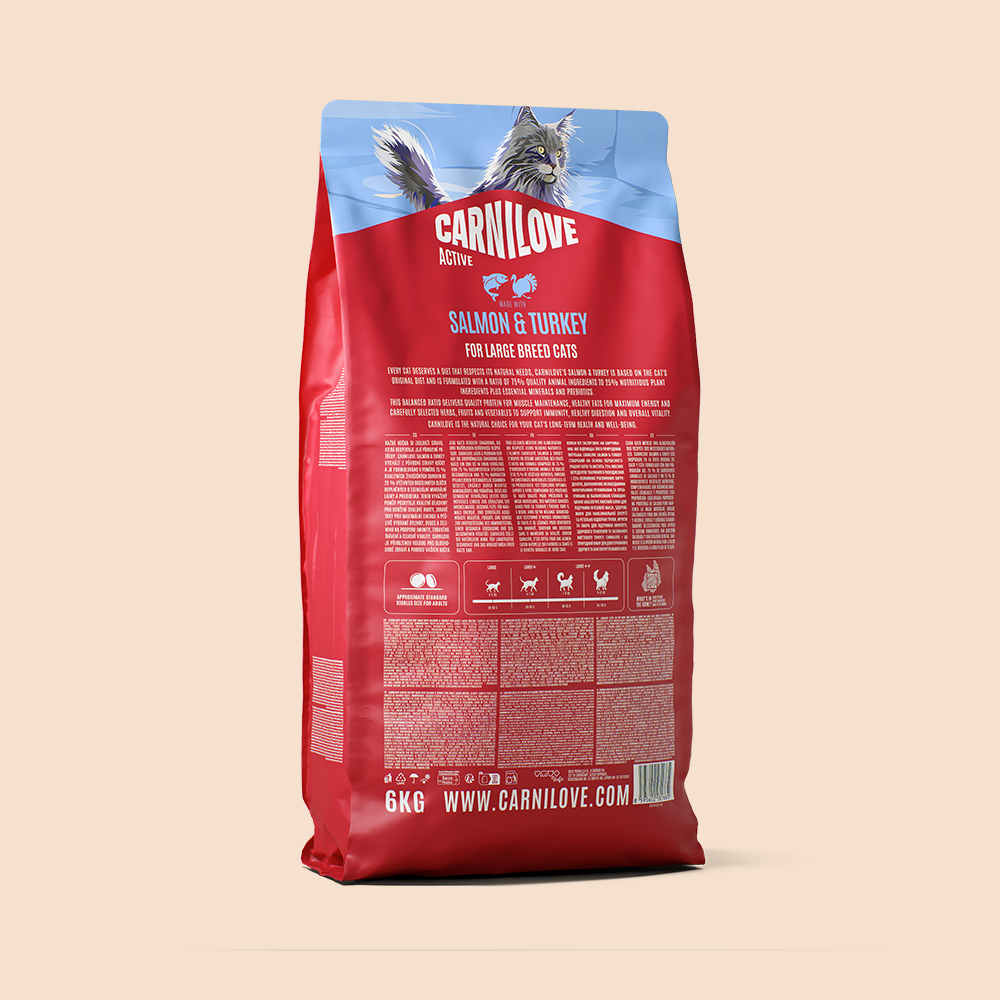 Carnilove Active Salmon & Turkey for Adult Large Breeds Dry Cat Food 6kg
