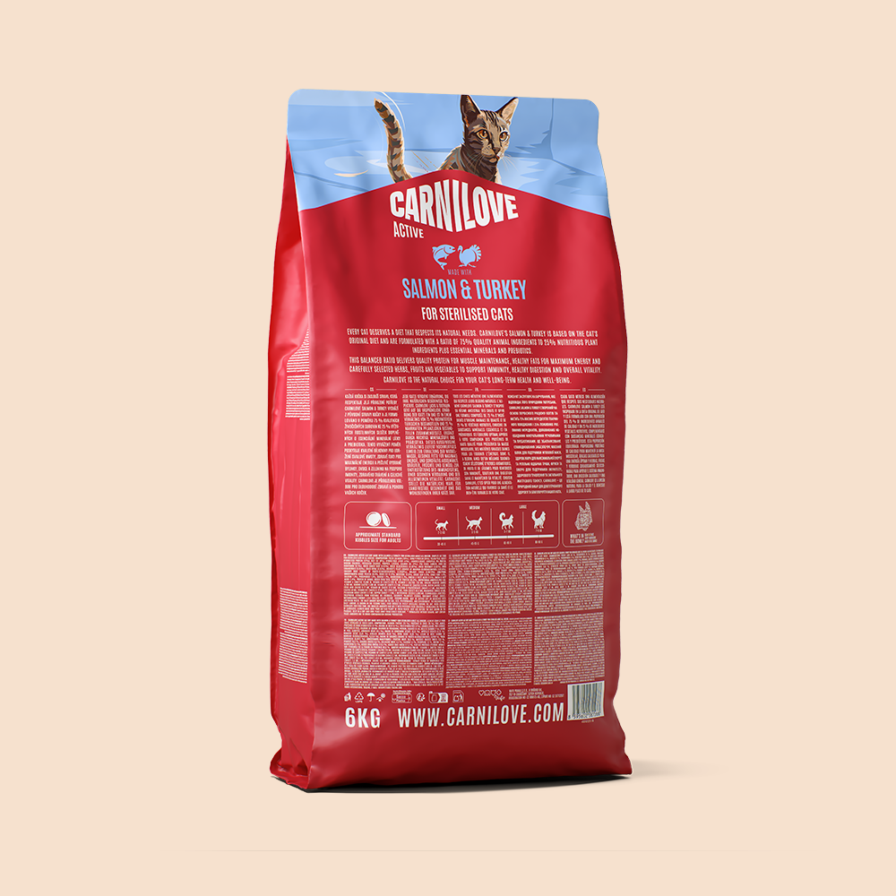 Carnilove Active Salmon & Turkey for Sterilised Adult All Breeds Dry Cat Food 6kg