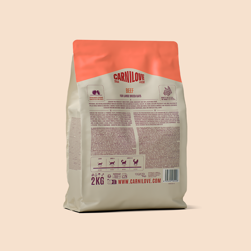 Carnilove True Fresh Beef for Adult Large Breeds Dry Cat Food 2kg