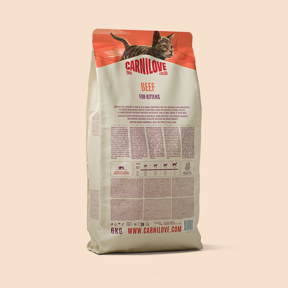 Carnilove True Fresh Beef for Kittens Dry Cat Food 6kg