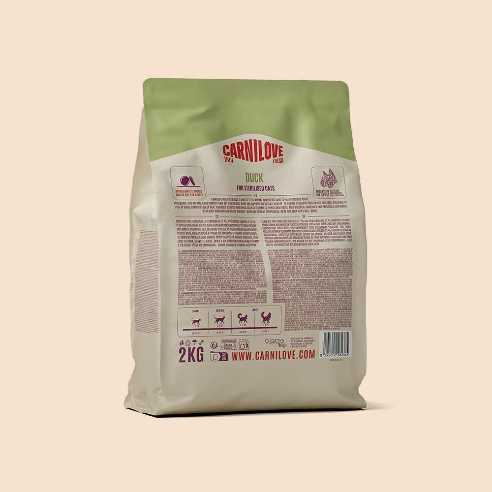 Carnilove True Fresh Duck for Sterilised Adult All Breeds Dry Cat Food 2kg
