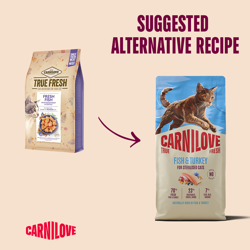 Carnilove True Fresh Fish & Turkey for Sterilised Adult All Breeds Dry Cat Food 6kg