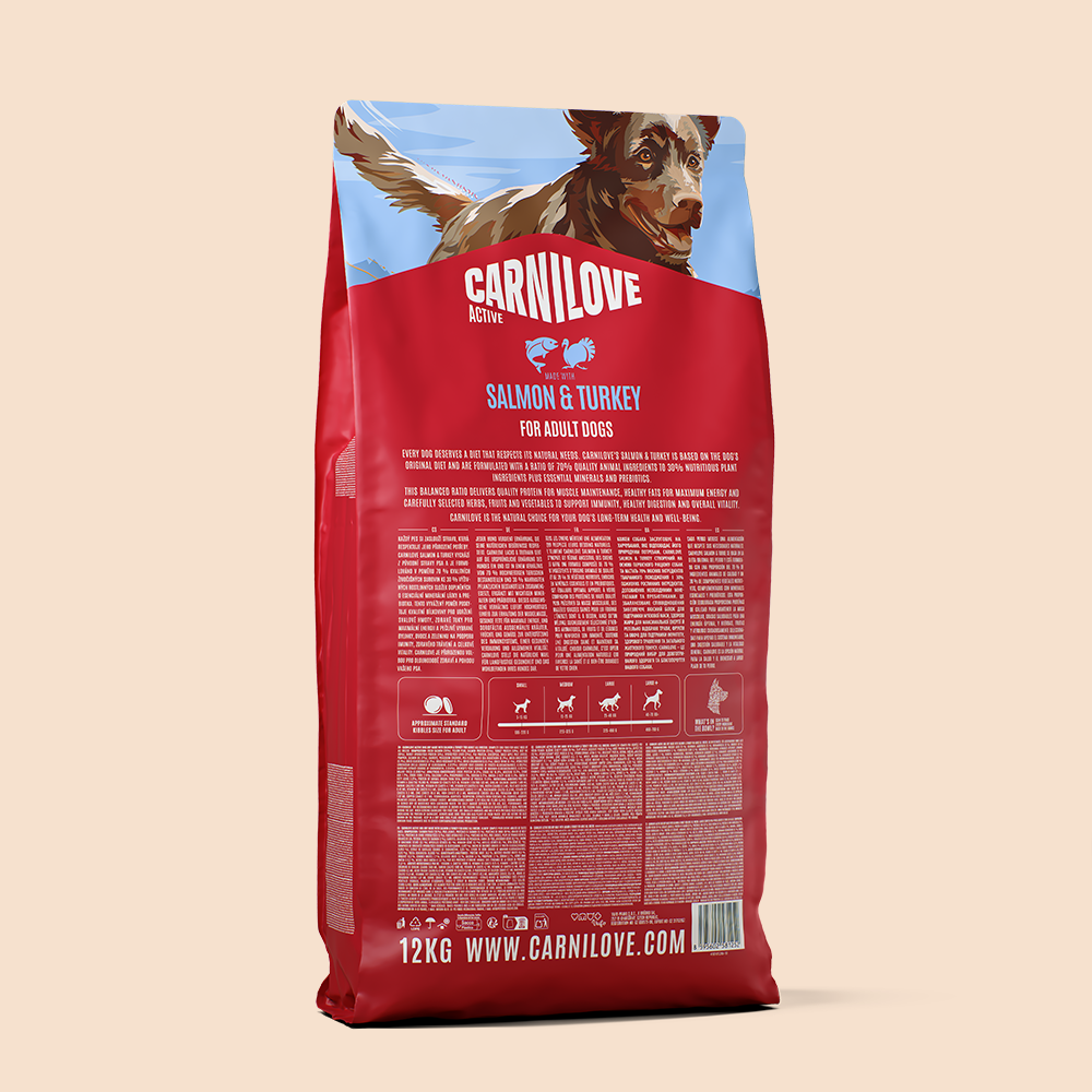 Carnilove Active Salmon & Turkey for Adult All Breeds Dry Dog Food 12kg