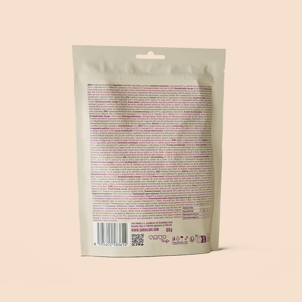 Carnilove Freeze-Dried Raw Snacks Lamb 60g