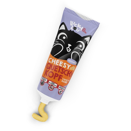 Lucky Lou Quetschkopf Cheesy Lickable Cat Treat (75 g)