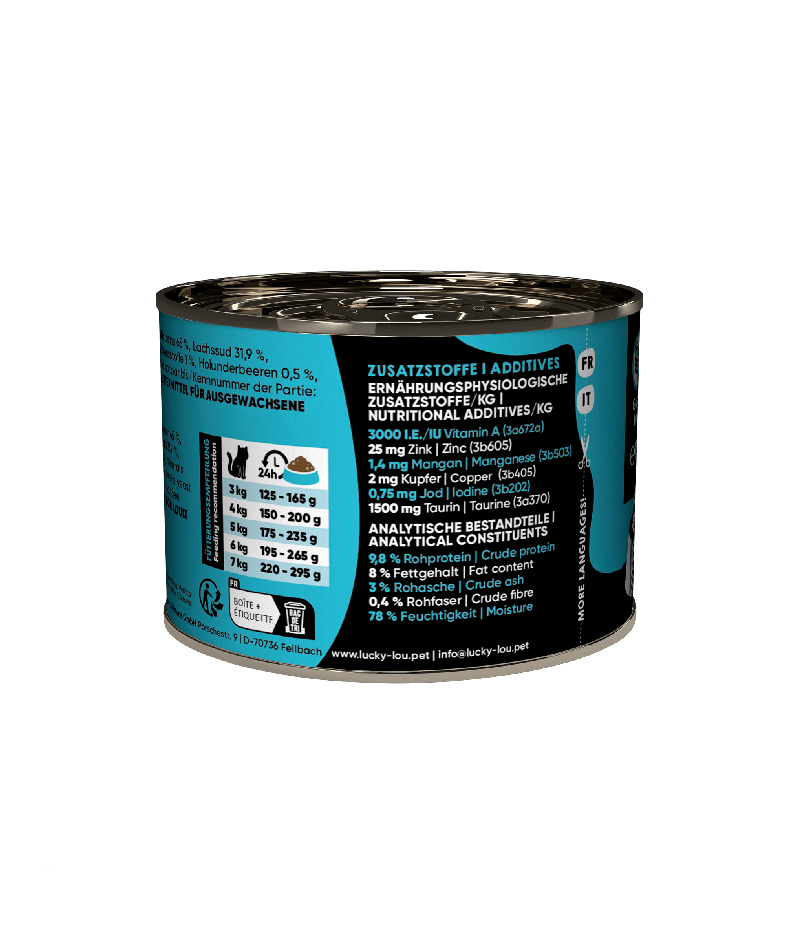 Lucky Lou SuperMono Salmon Wet Cat Food (190 g)