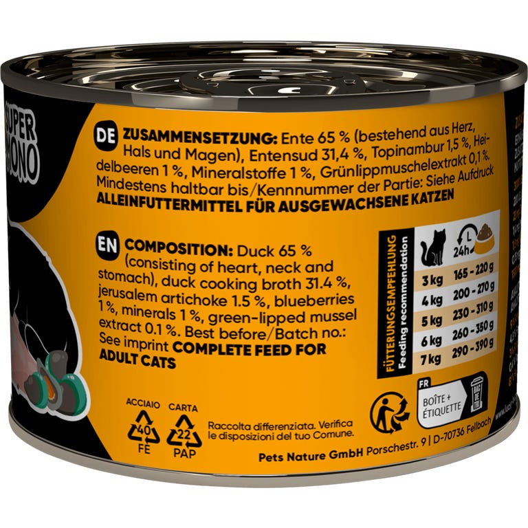 Lucky Lou SuperMono Duck Wet Cat Food (200 g)