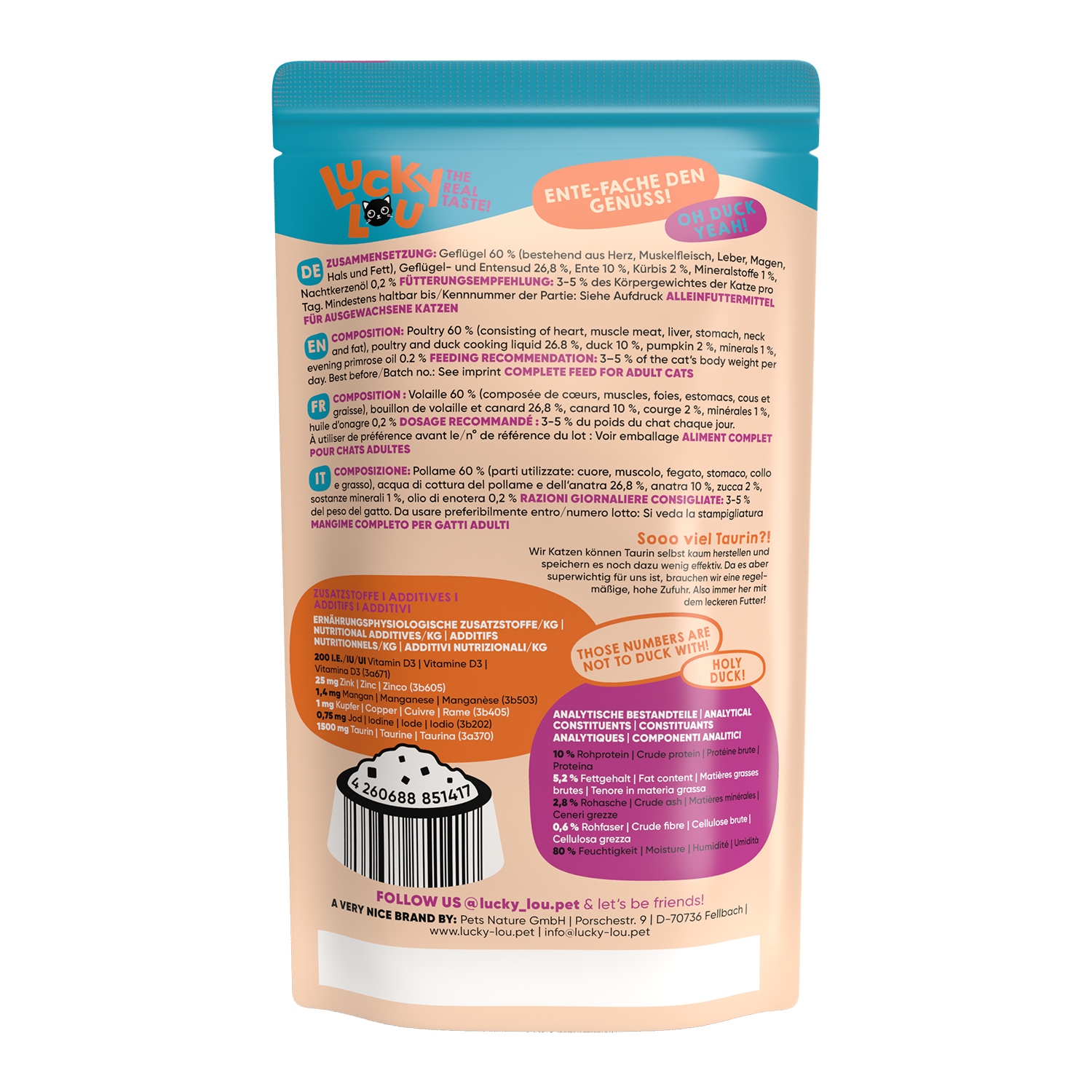 Lucky Lou SuperMono Kangaroo Wet Cat Food (125 g)